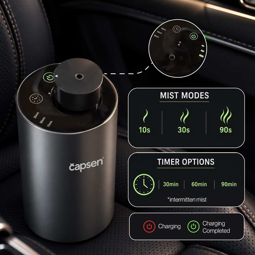 CAPSEN Car Waterfree Tumbler AromaGo Portable Diffuser Essential Oil Aromatherapy
