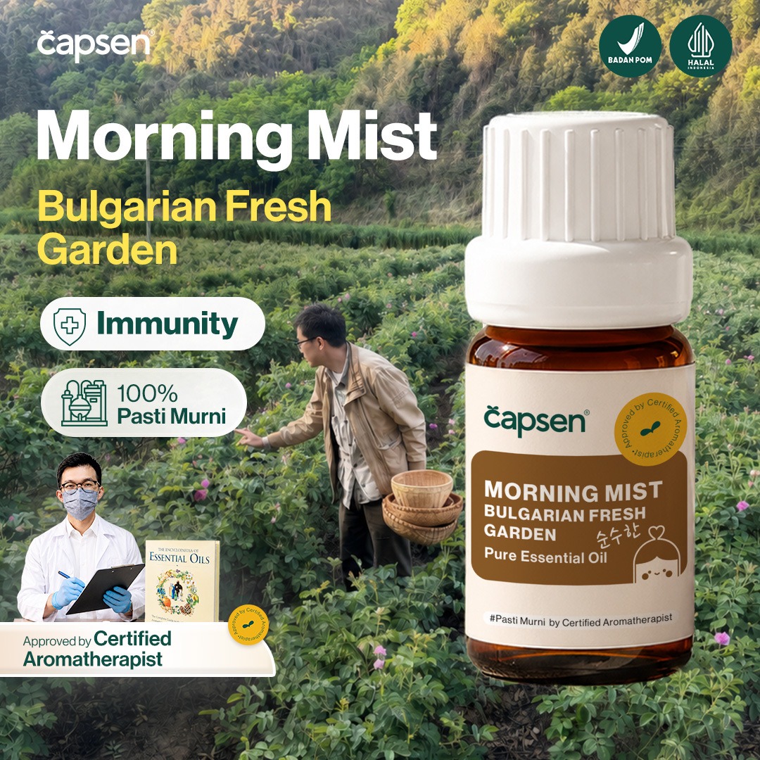CAPSEN 10ml Morning Mist Bulgarian Fresh Garden Pure Essential Oil Aromatherapy Minyak Esensial