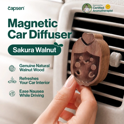 CAPSEN Car Diffuser Sakura Walnut Pengharum Mobil Aromatherapy Essential Oil
