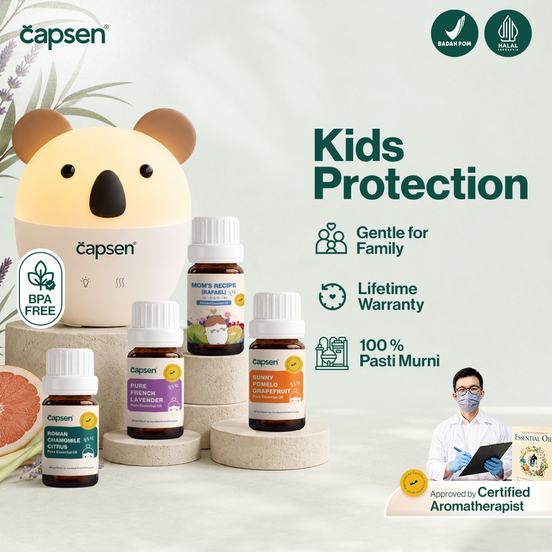 CAPSEN Kids Diffuser USB Essential Oil Kids Protection Aromatherapy Humidifier