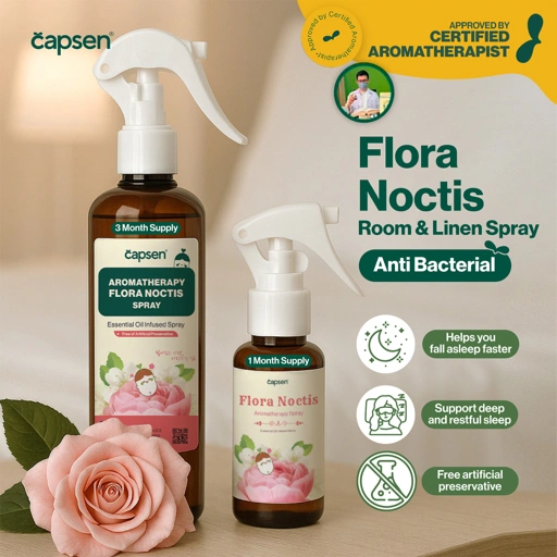 Image of CAPSEN Flora Noctis and Room Spray Aromatherapy Anti Bacterial With Pure Essential Oil