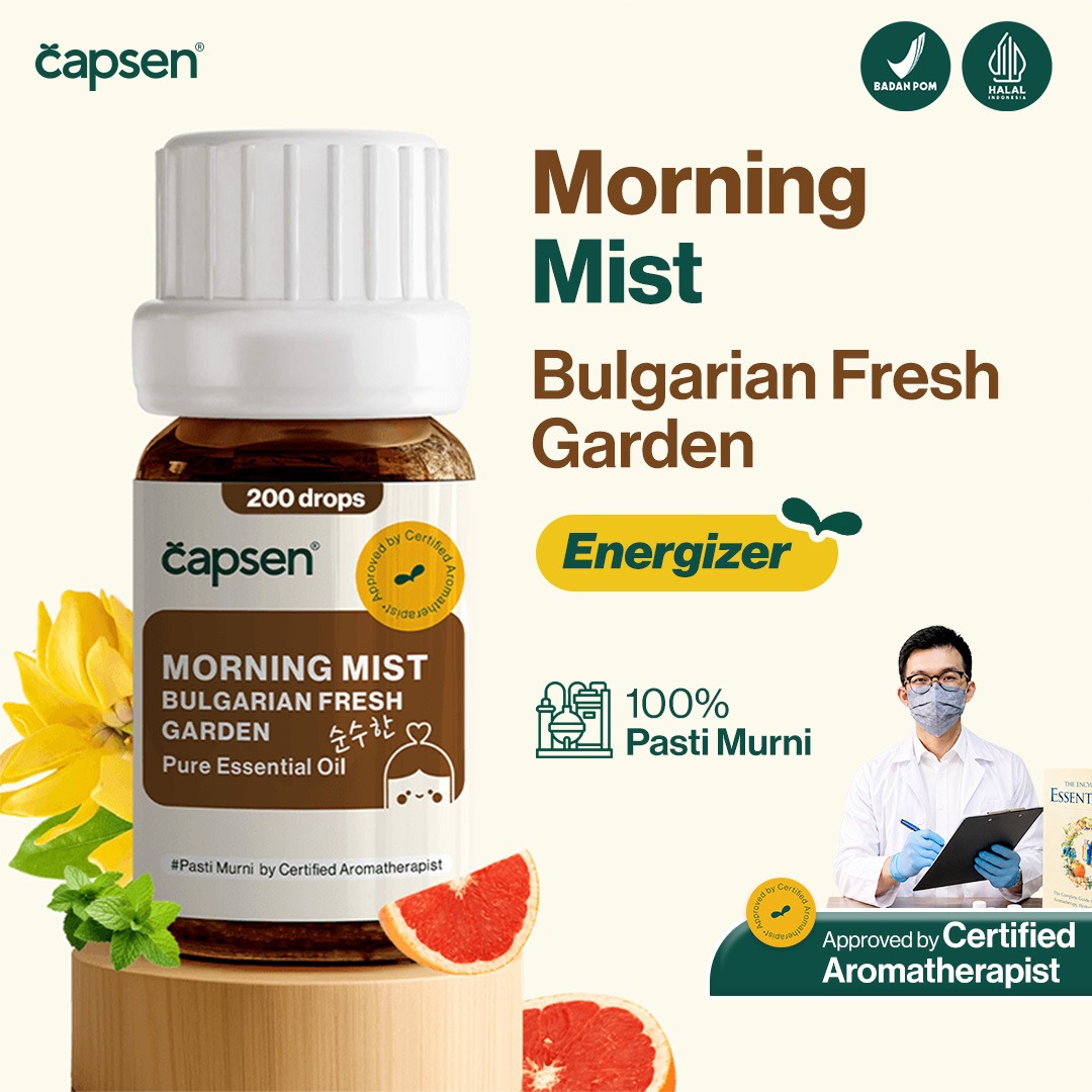 CAPSEN 10ml Morning Mist Bulgarian Fresh Garden Pure Essential Oil Aromatherapy Minyak Esensial