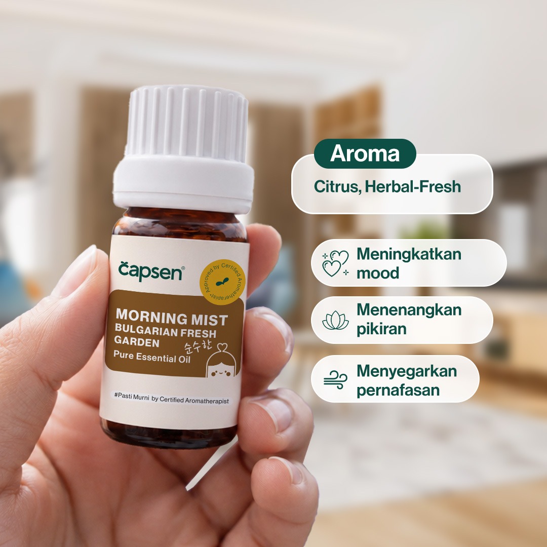 CAPSEN 10ml Morning Mist Bulgarian Fresh Garden Pure Essential Oil Aromatherapy Minyak Esensial
