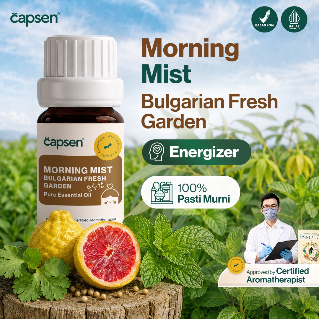 CAPSEN 10ml Morning Mist Bulgarian Fresh Garden Pure Essential Oil Aromatherapy Minyak Esensial