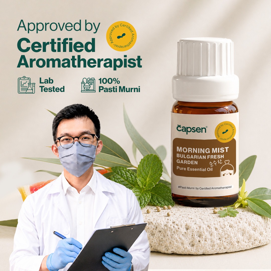 CAPSEN 10ml Morning Mist Bulgarian Fresh Garden Pure Essential Oil Aromatherapy Minyak Esensial