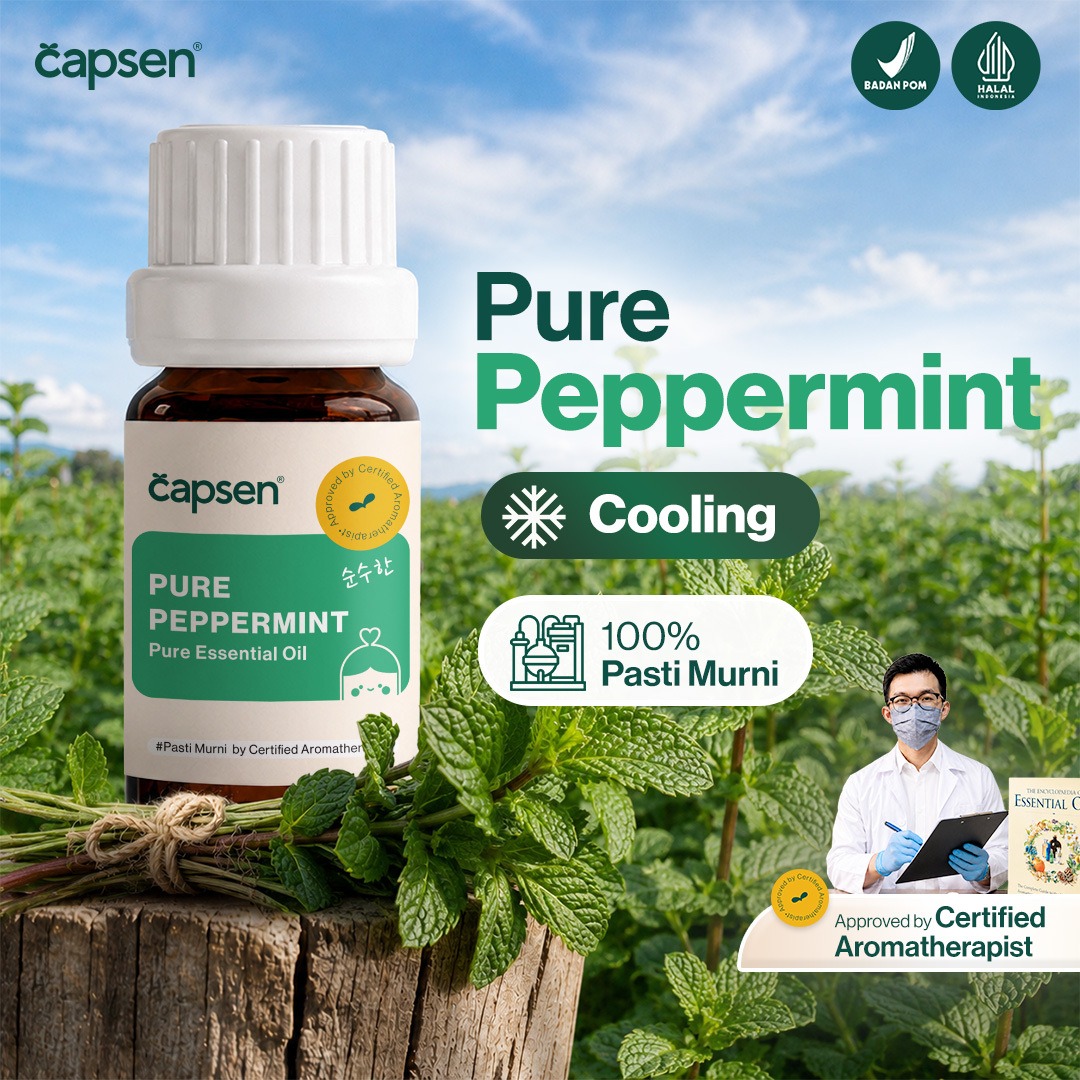 CAPSEN Pure Peppermint Essential Oil Aromatherapy Minyak Esensial
