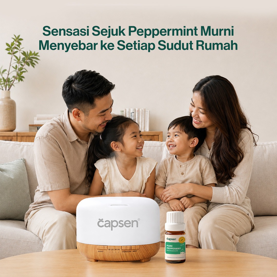 CAPSEN Pure Peppermint Essential Oil Aromatherapy Minyak Esensial