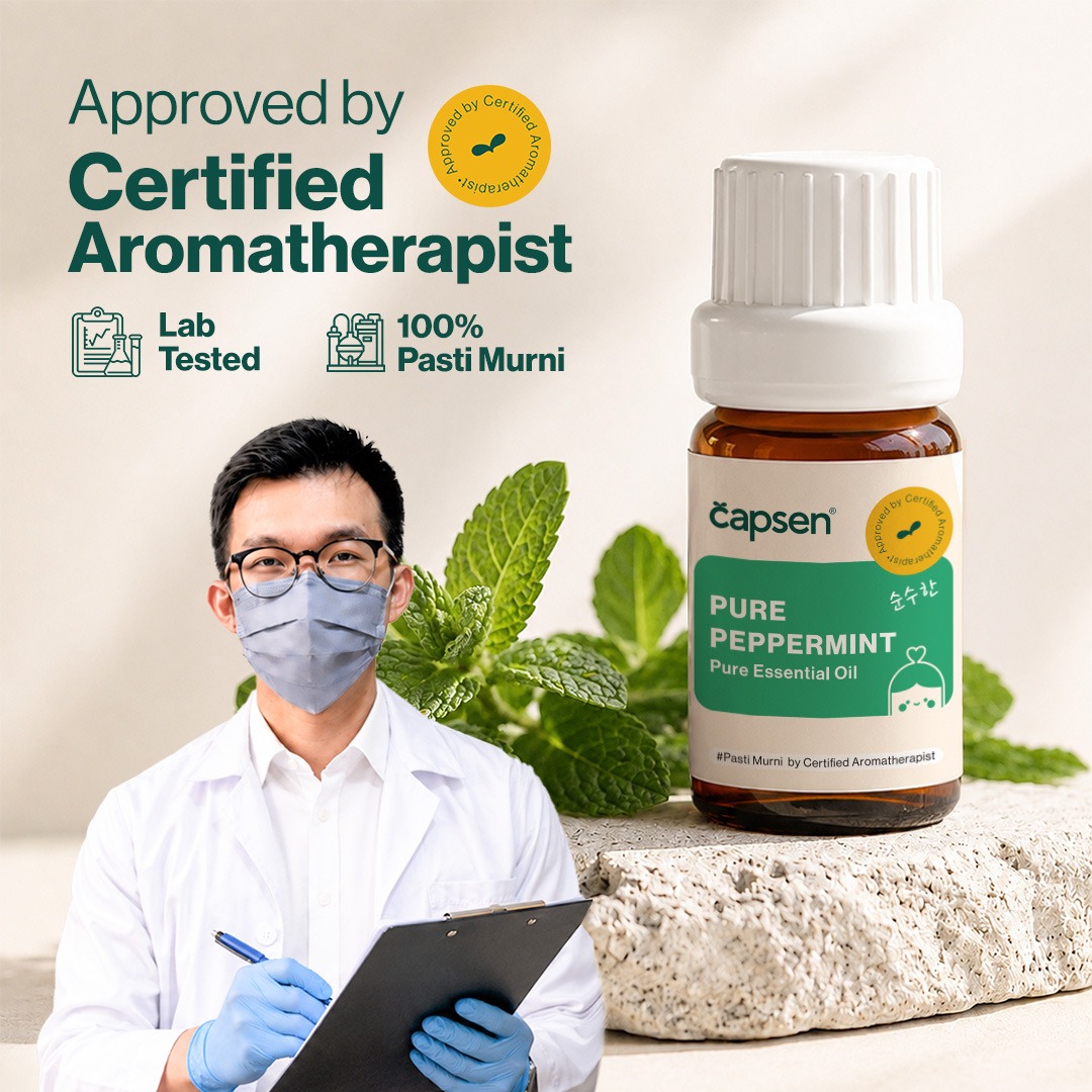 CAPSEN Pure Peppermint Essential Oil Aromatherapy Minyak Esensial