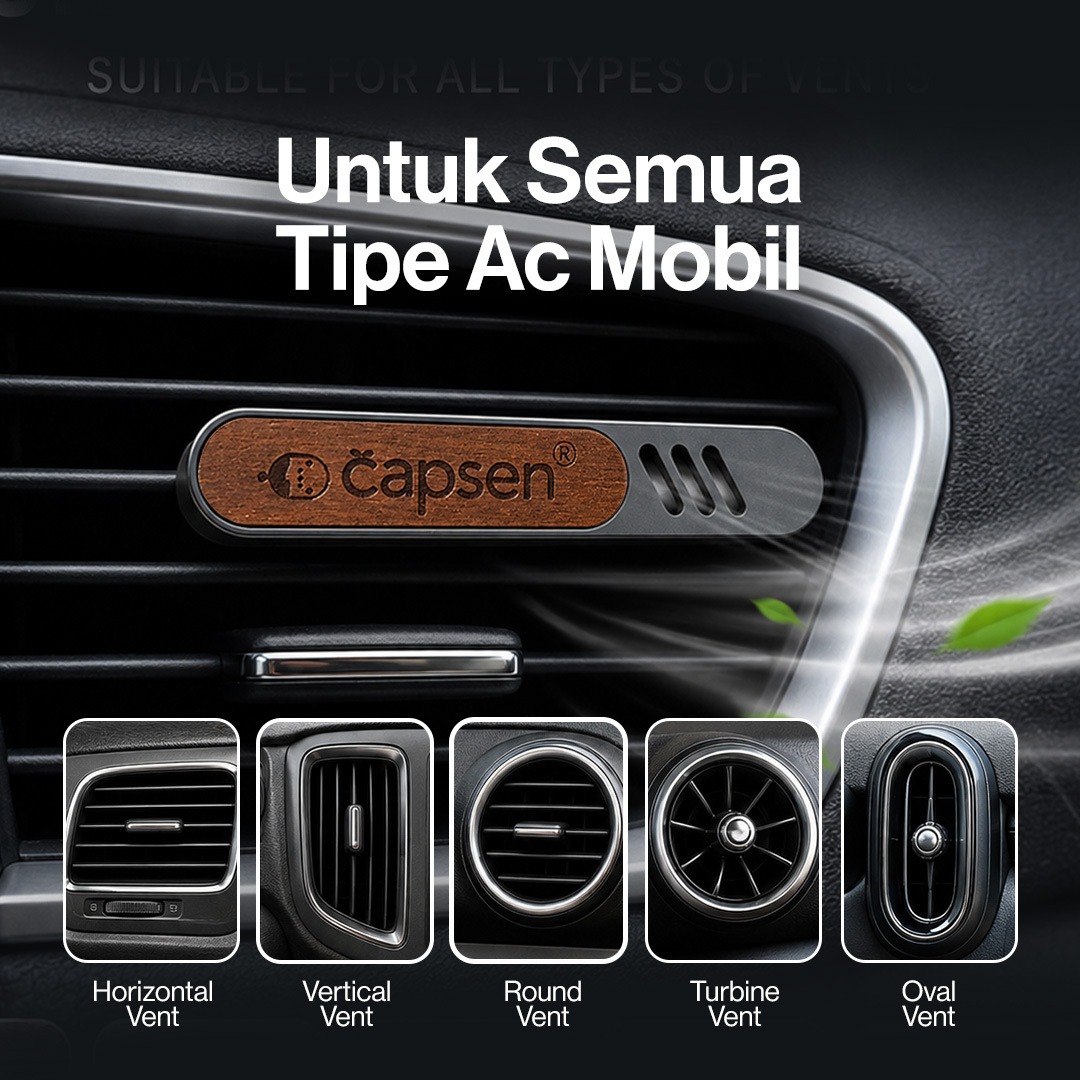CAPSEN Car Vent Clip Diffuser Essential Oil Aromatherapy Pengharum Mobil