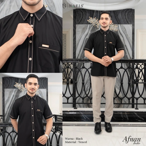 NAFIS SARIMBIT QALBIYA SERIES KOKO AFNAN LENGAN PJG & PDK DEWASA