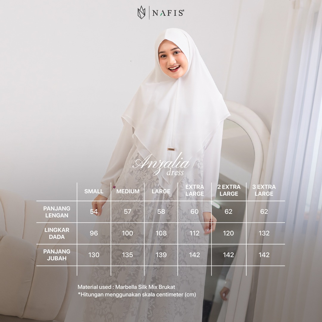NAFIS ANZALIA MATERIAL MARBELLA SILK MIX BRUKAT - Cantik, Elegan, Perlindungan UV Umrah