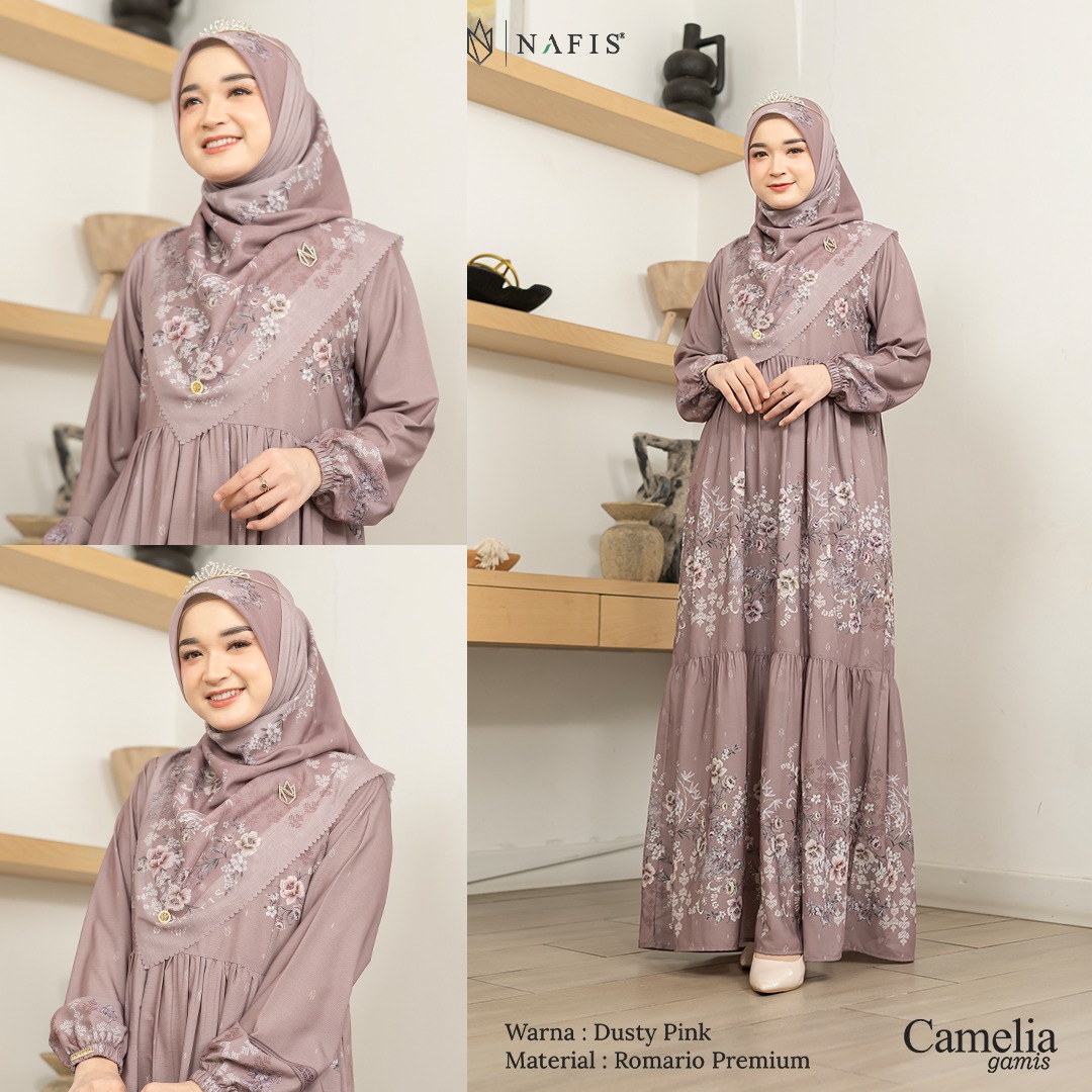NAFIS SARIMBIT JENNA SIGNATURE CAMELIA DRESS DWS MATERIAL ROMARIO PREMIUM (BELUM TERMASUK JLB)
