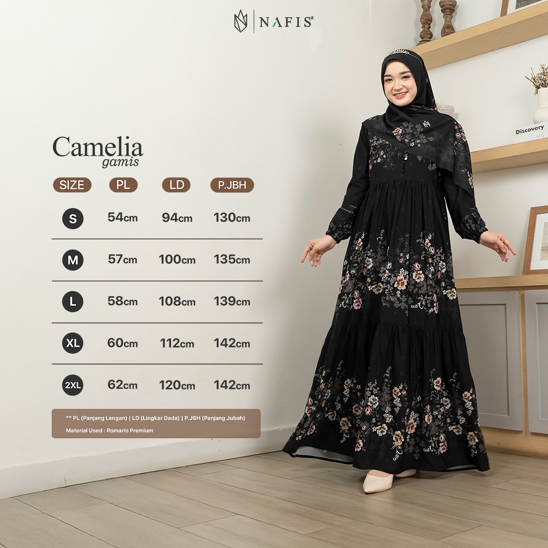 NAFIS SARIMBIT JENNA SIGNATURE CAMELIA DRESS DWS MATERIAL ROMARIO PREMIUM (BELUM TERMASUK JLB)
