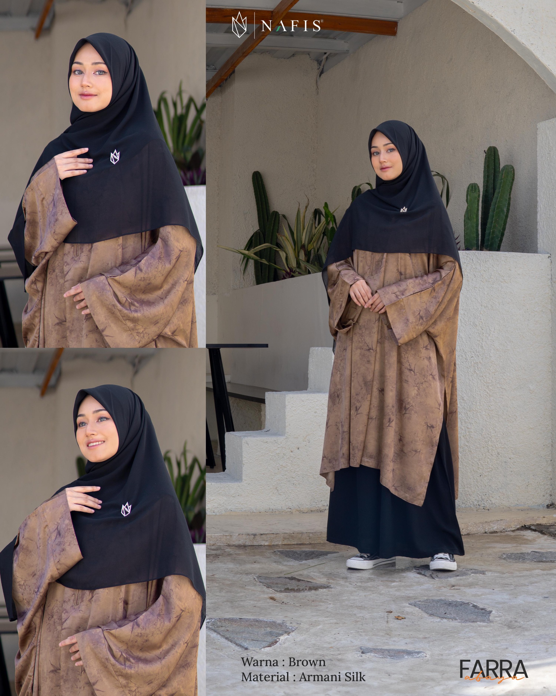NAFIS ABAYA TUNIK FARRA TERBARU [ROK DI JUAL TERPISAH]