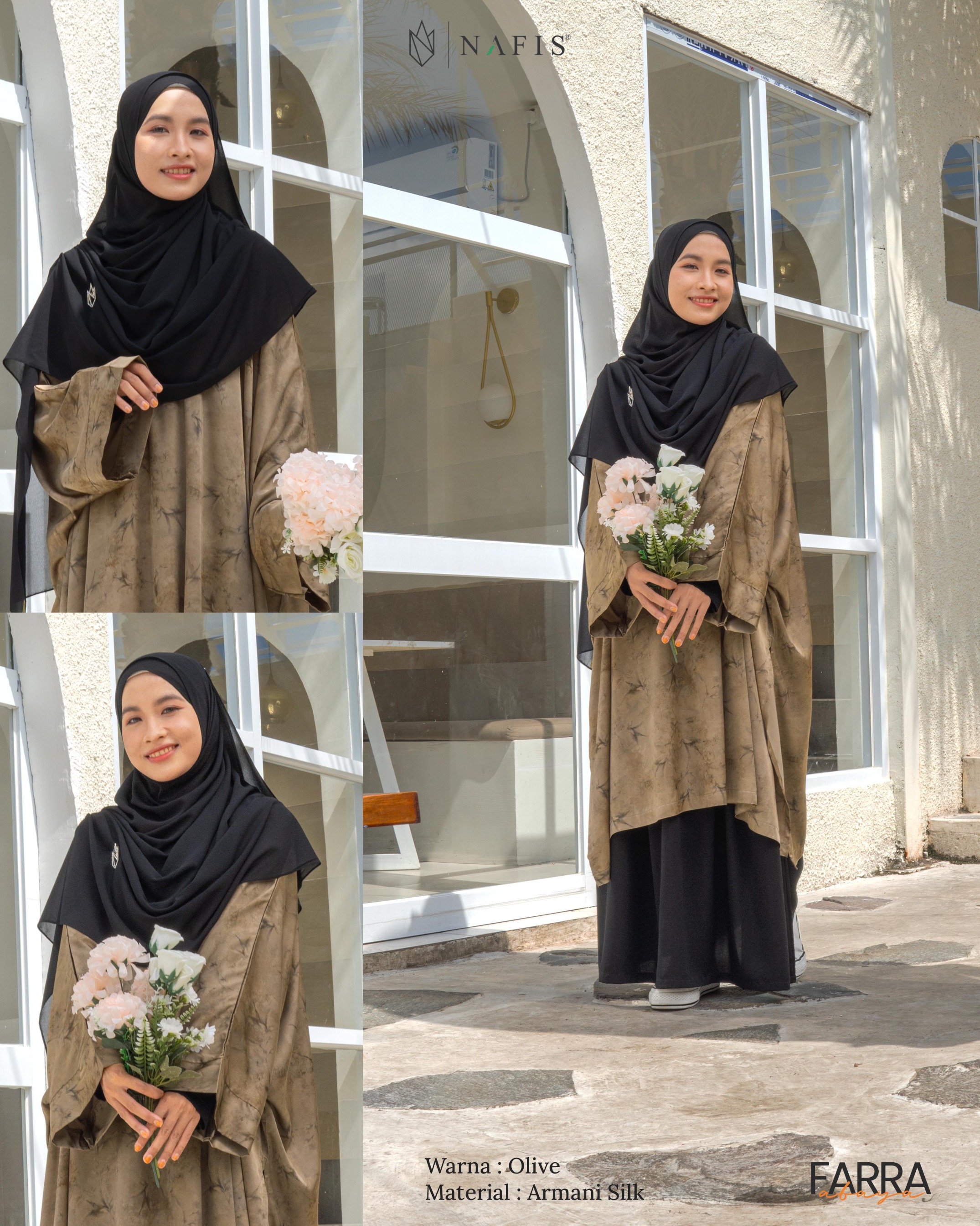 NAFIS ABAYA TUNIK FARRA TERBARU [ROK DI JUAL TERPISAH]