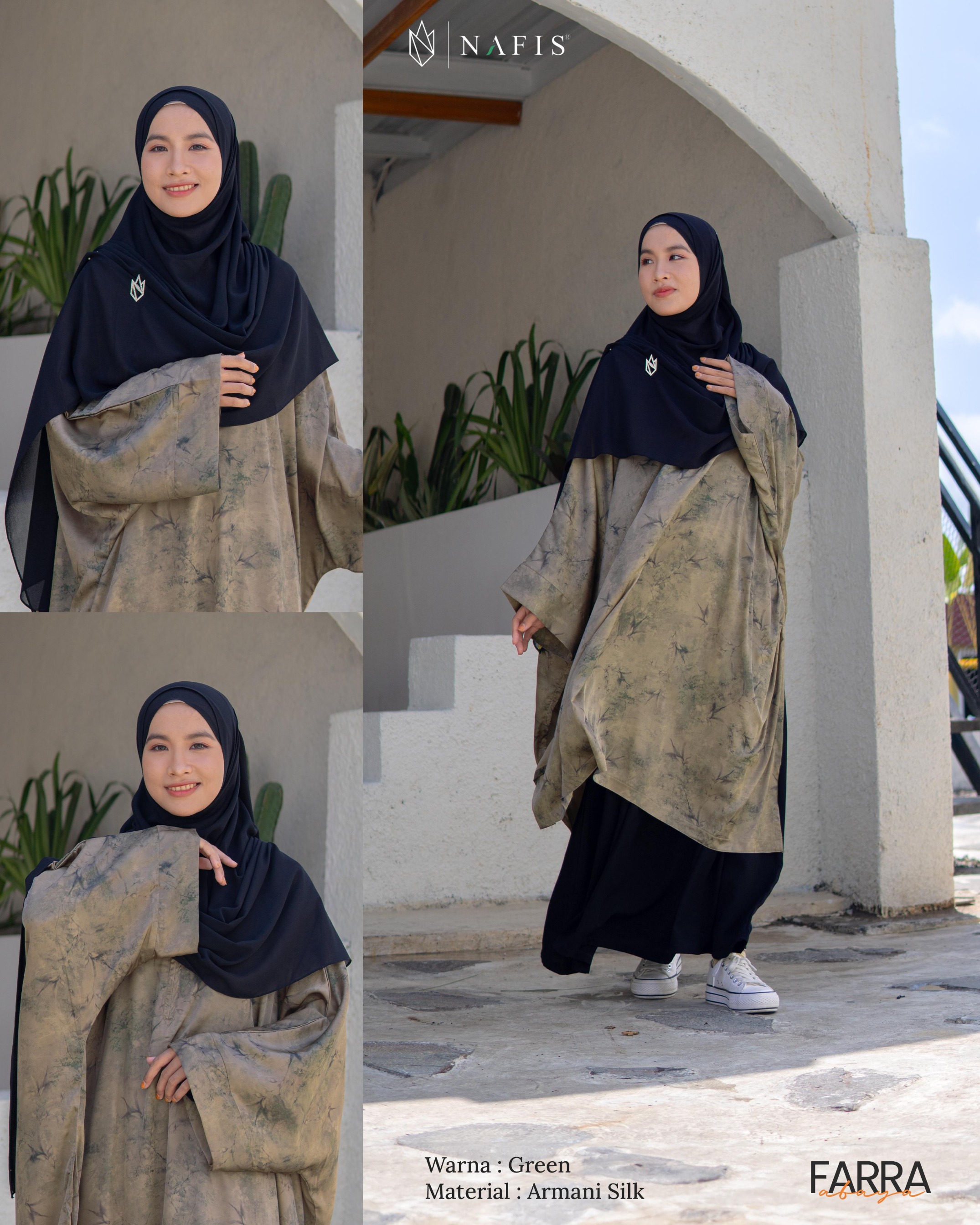 NAFIS ABAYA TUNIK FARRA TERBARU [ROK DI JUAL TERPISAH]