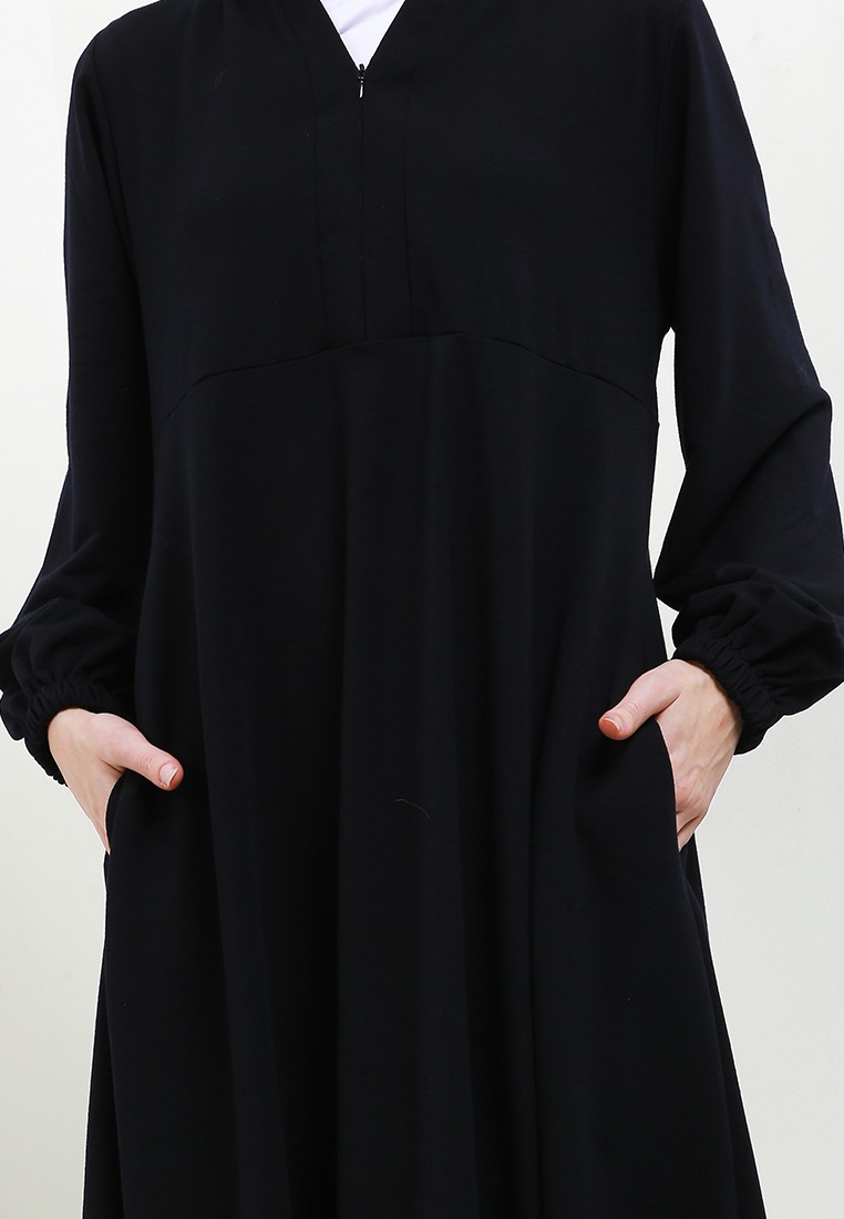 Asyifa Babyterry Dress - Basic Gamis V Busui Friendly Polos