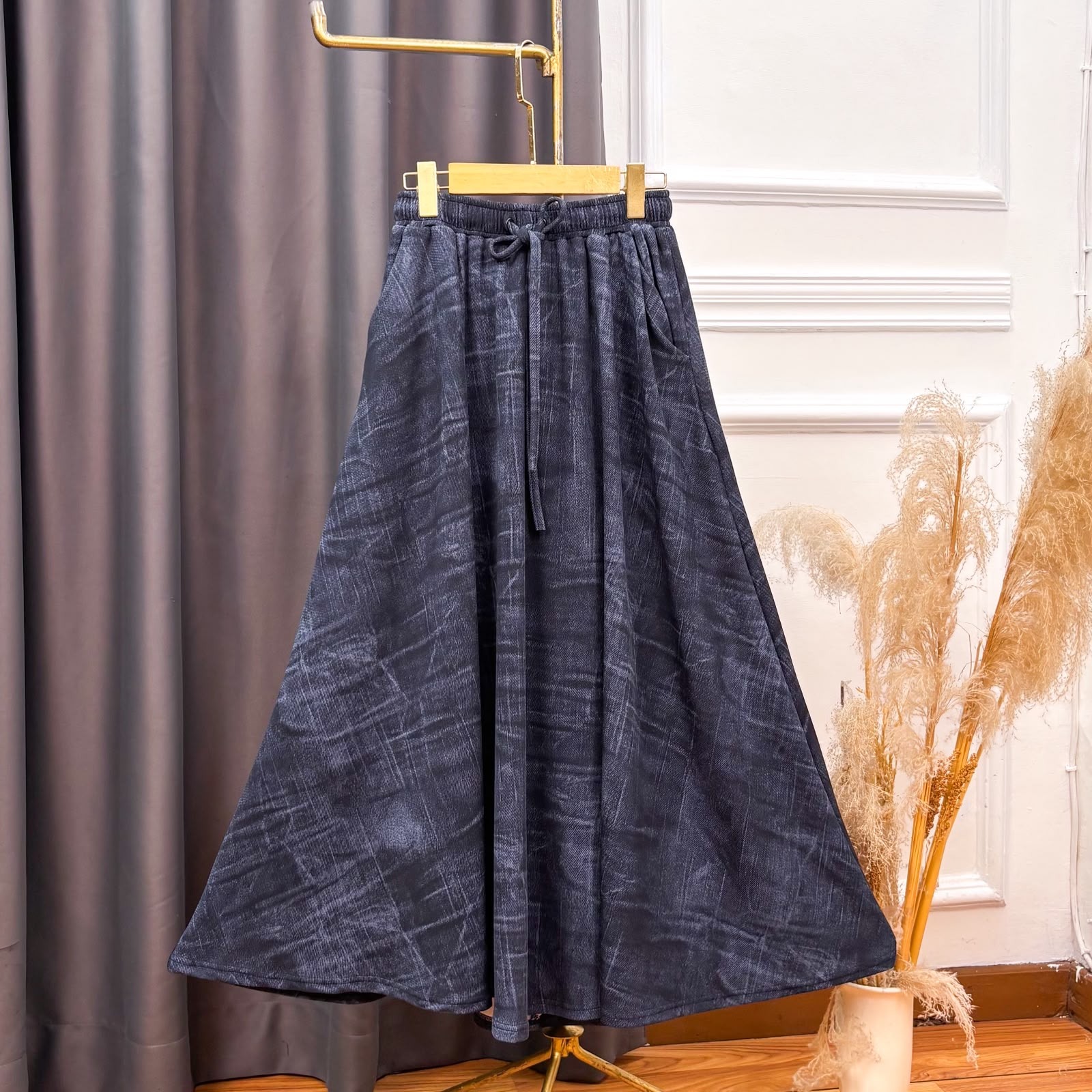 Oneset Rok Kulot Simple Brush Jumbo - JV Hasanah Simple Rok Kulot Brush Series Jumbo