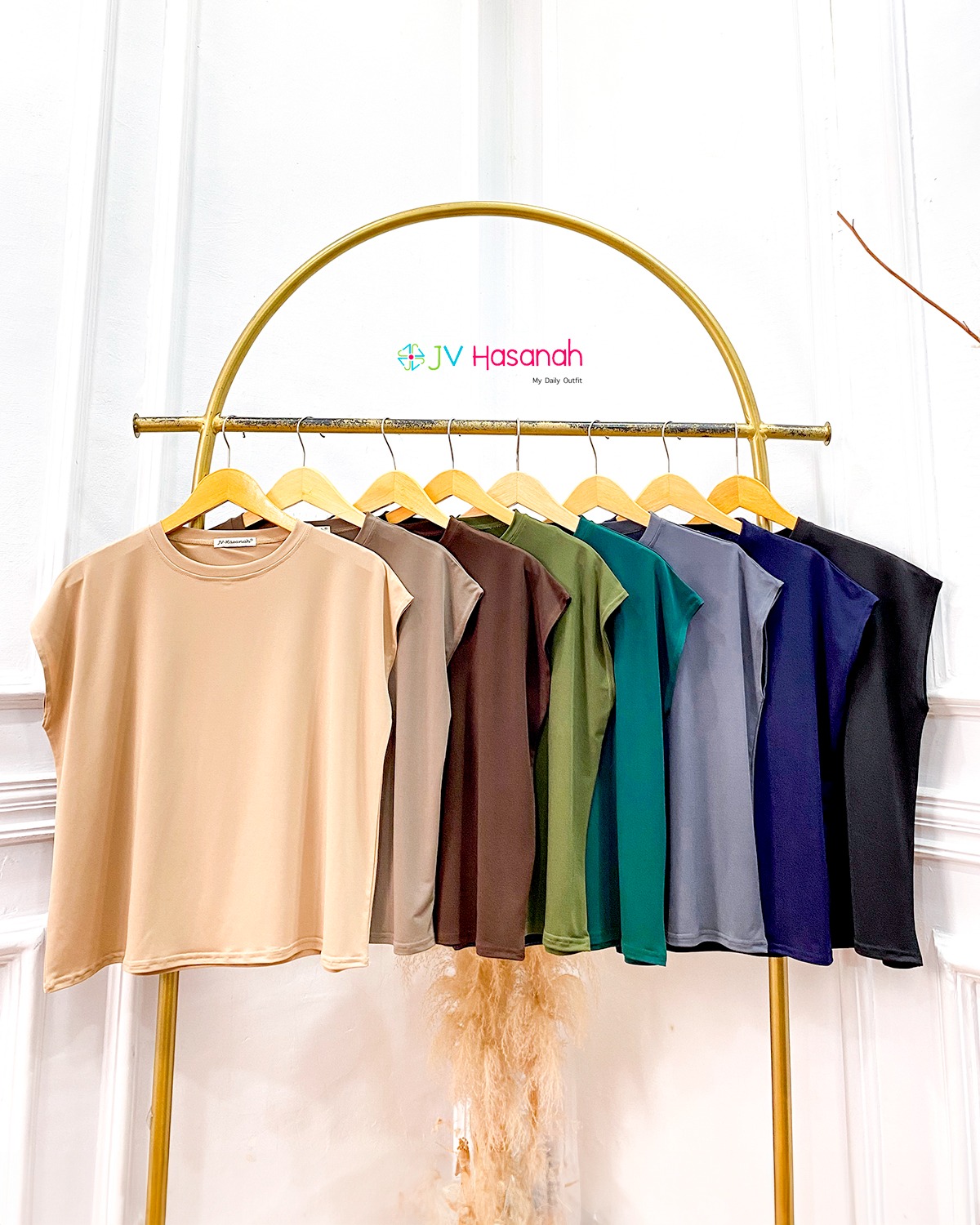 Blouse Kensy Jersey - Inner Blus Basic Tanpa Lengan Jersey Premium Adem