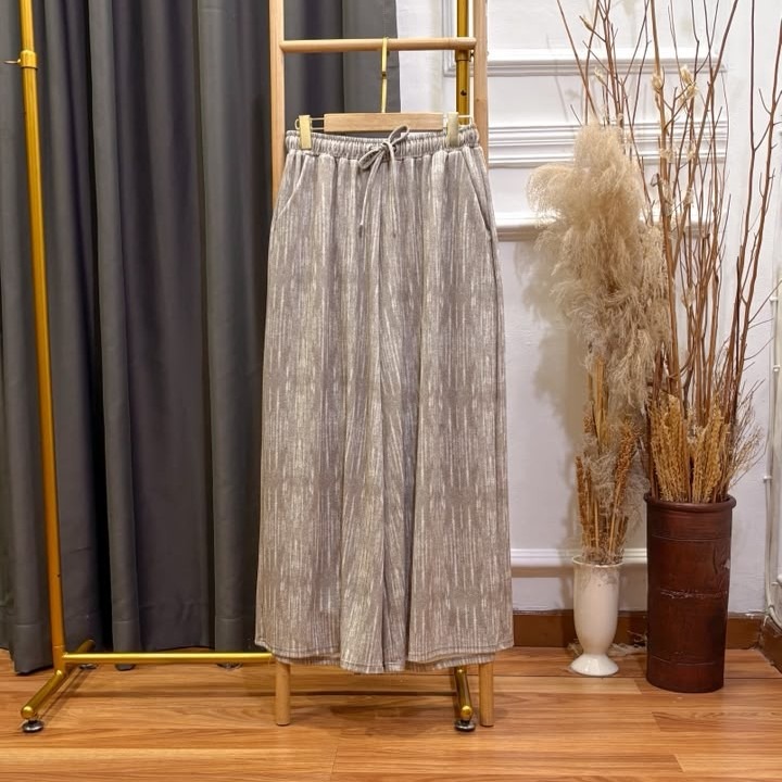 JV Hasanah Oneset Azzahra Timber Knit - Setelan Rok Kulot Payung Busui Jumbo