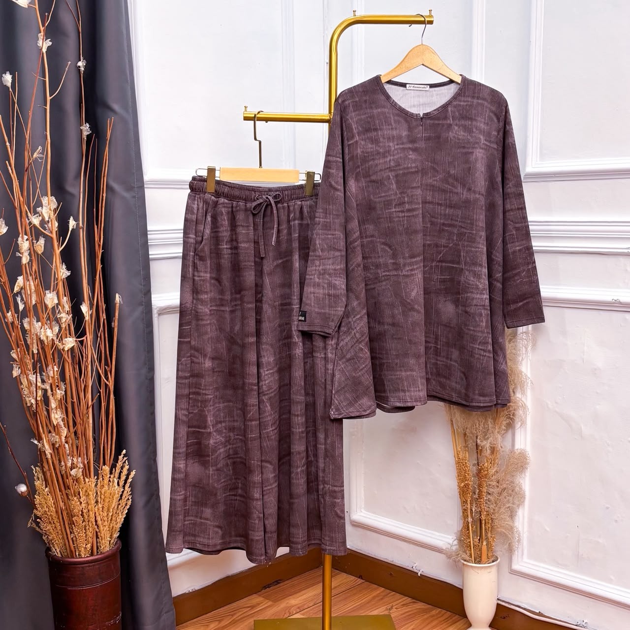 Oneset Rok Kulot Azzahra Brush Busui Jumbo - Jv Hasanah Azzahra Rok dan Kulot Busui Brush Series