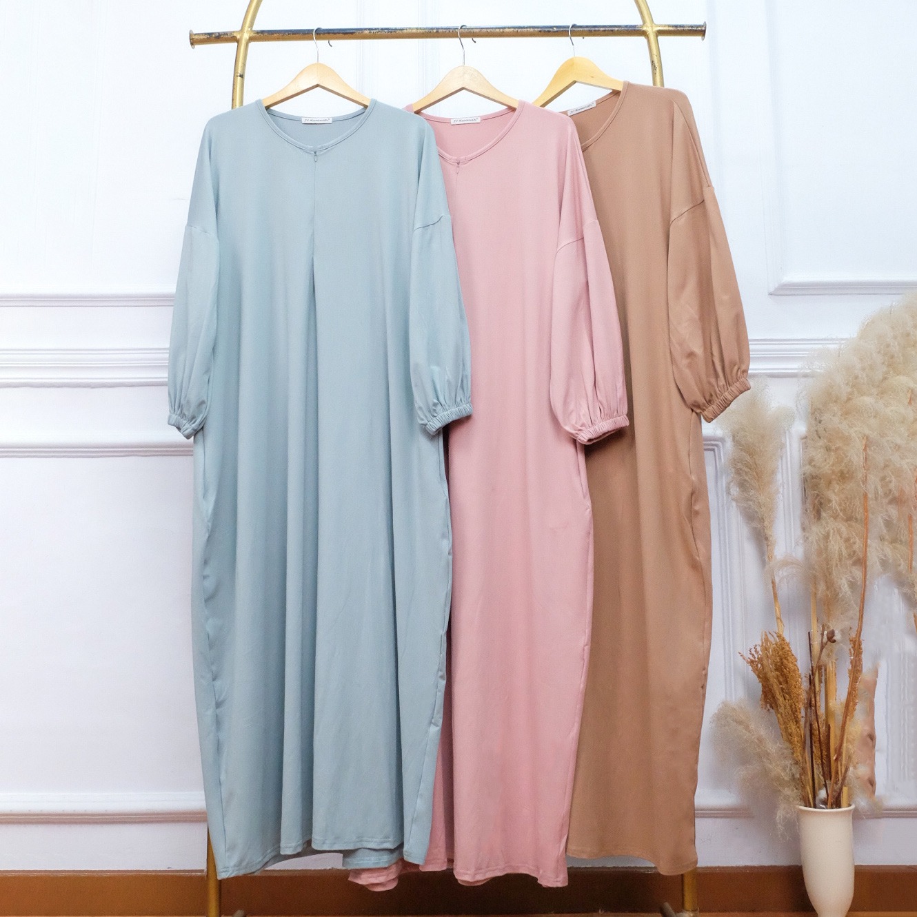 Abaya Kaos Rayon Adem Jumbo - JV Hasanah Abaya Shireen Rayon Jumbo Cantik Casual