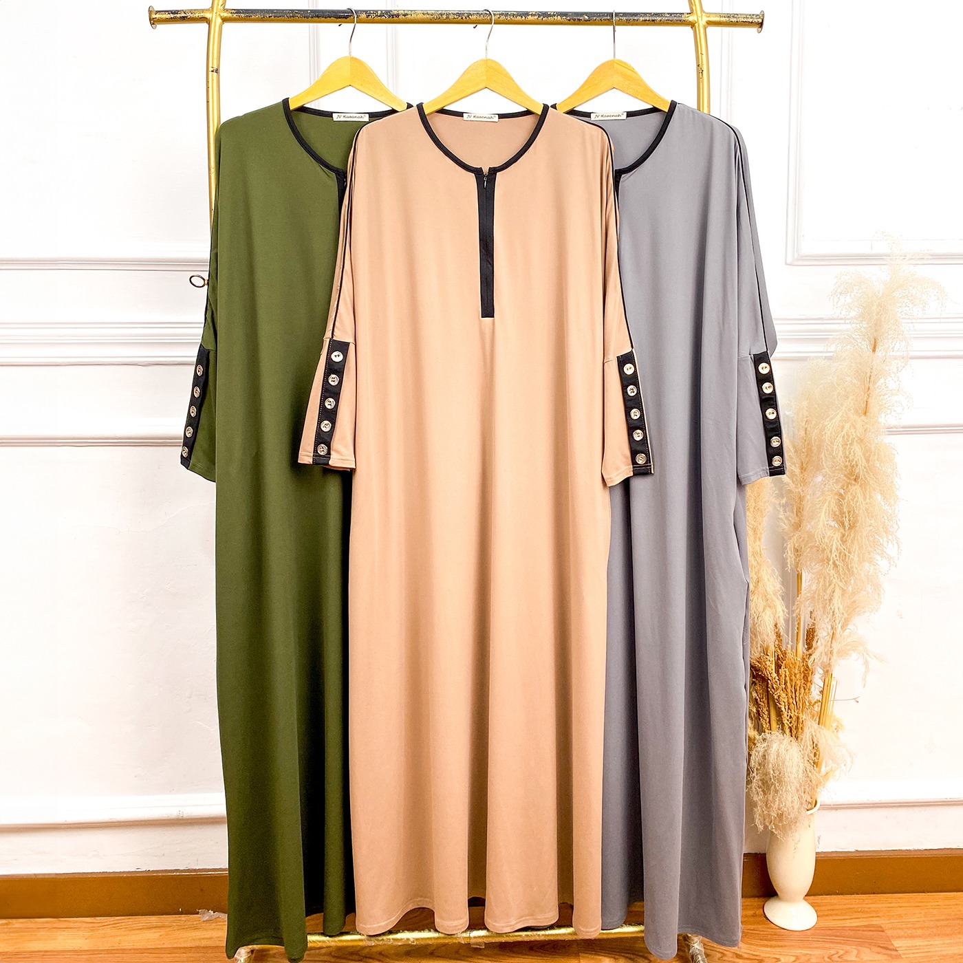 Elle Stripes Tunic - Tunik Salur Ruffle Krah Tumpuk Tali