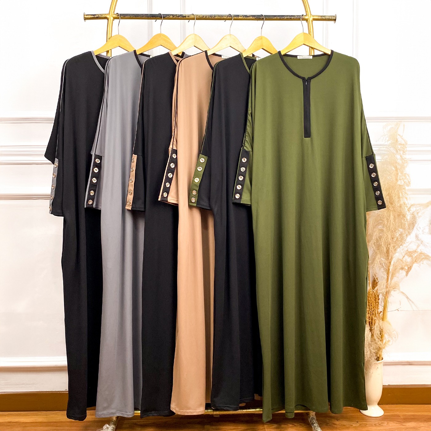 Elle Stripes Tunic - Tunik Salur Ruffle Krah Tumpuk Tali
