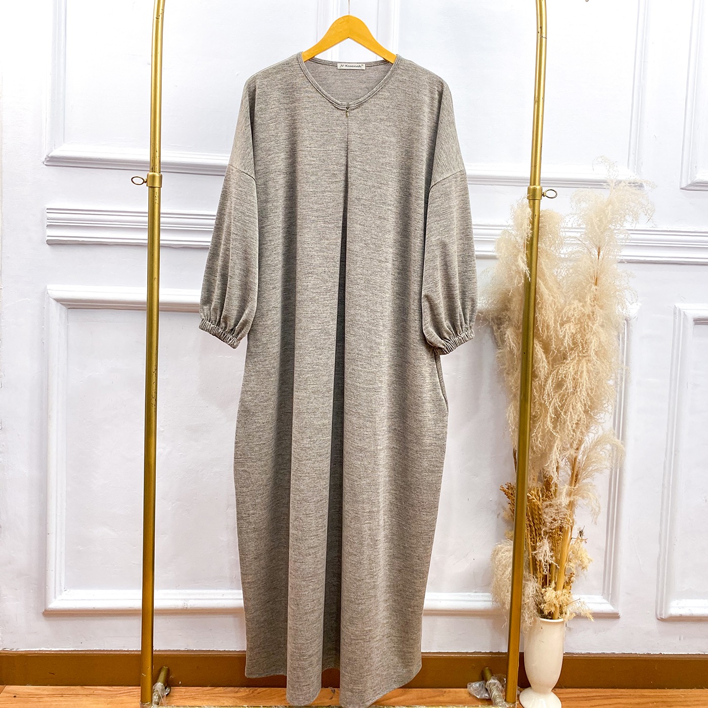 Abaya Shireen Abstract Kaos Misty - Gamis Abaya Abstrak Kaos Misty Ritsleting Oversize 3XL