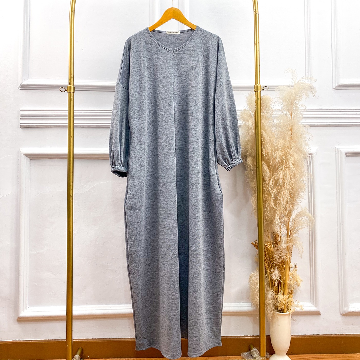Abaya Shireen Abstract Kaos Misty - Gamis Abaya Abstrak Kaos Misty Ritsleting Oversize 3XL