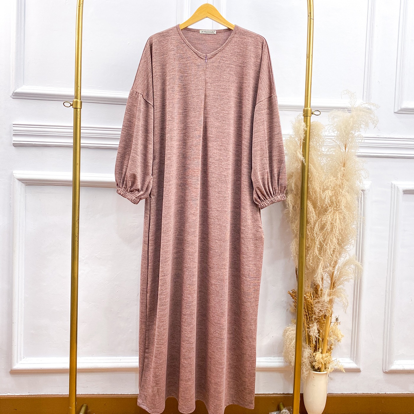 Abaya Shireen Abstract Kaos Misty - Gamis Abaya Abstrak Kaos Misty Ritsleting Oversize 3XL