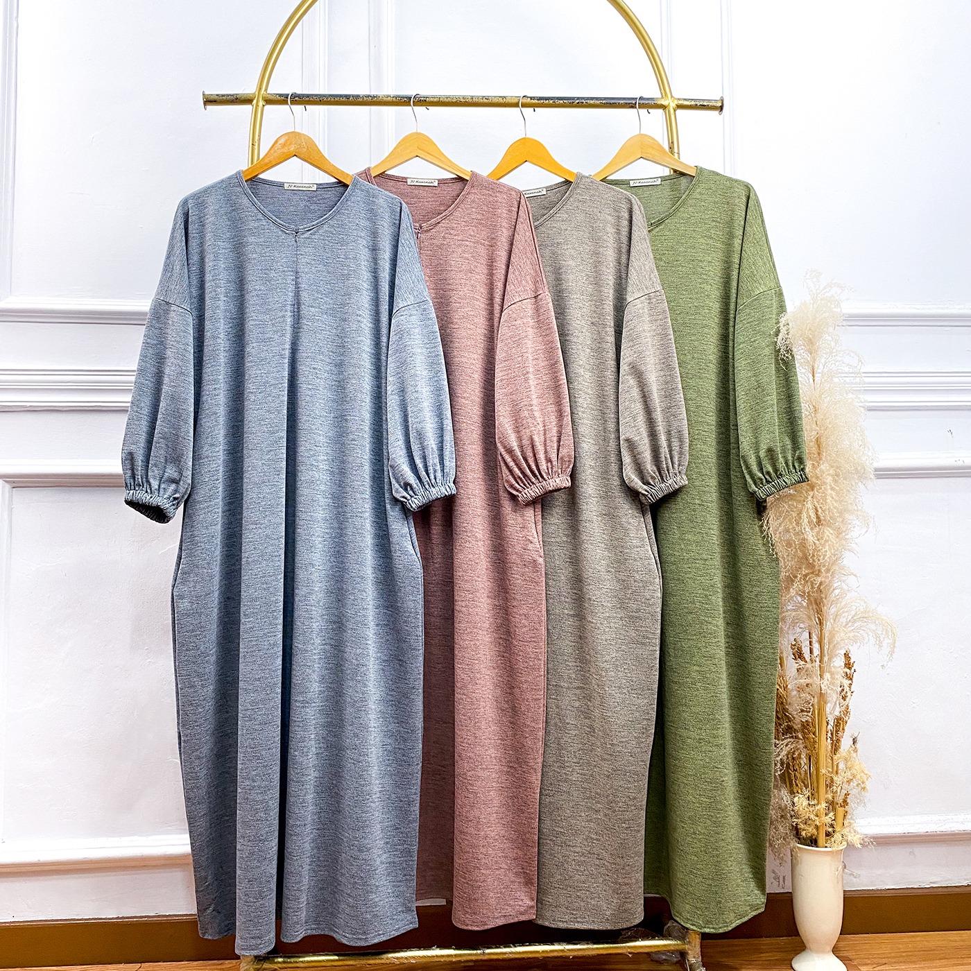 Abaya Shireen Abstract Kaos Misty - Gamis Abaya Abstrak Kaos Misty Ritsleting Oversize 3XL