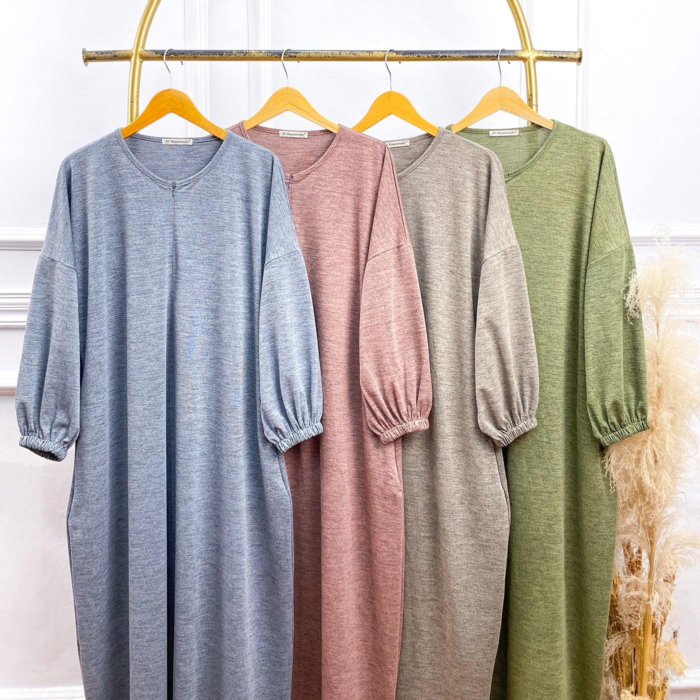 Abaya Shireen Abstract Kaos Misty - Gamis Abaya Abstrak Kaos Misty Ritsleting Oversize 3XL