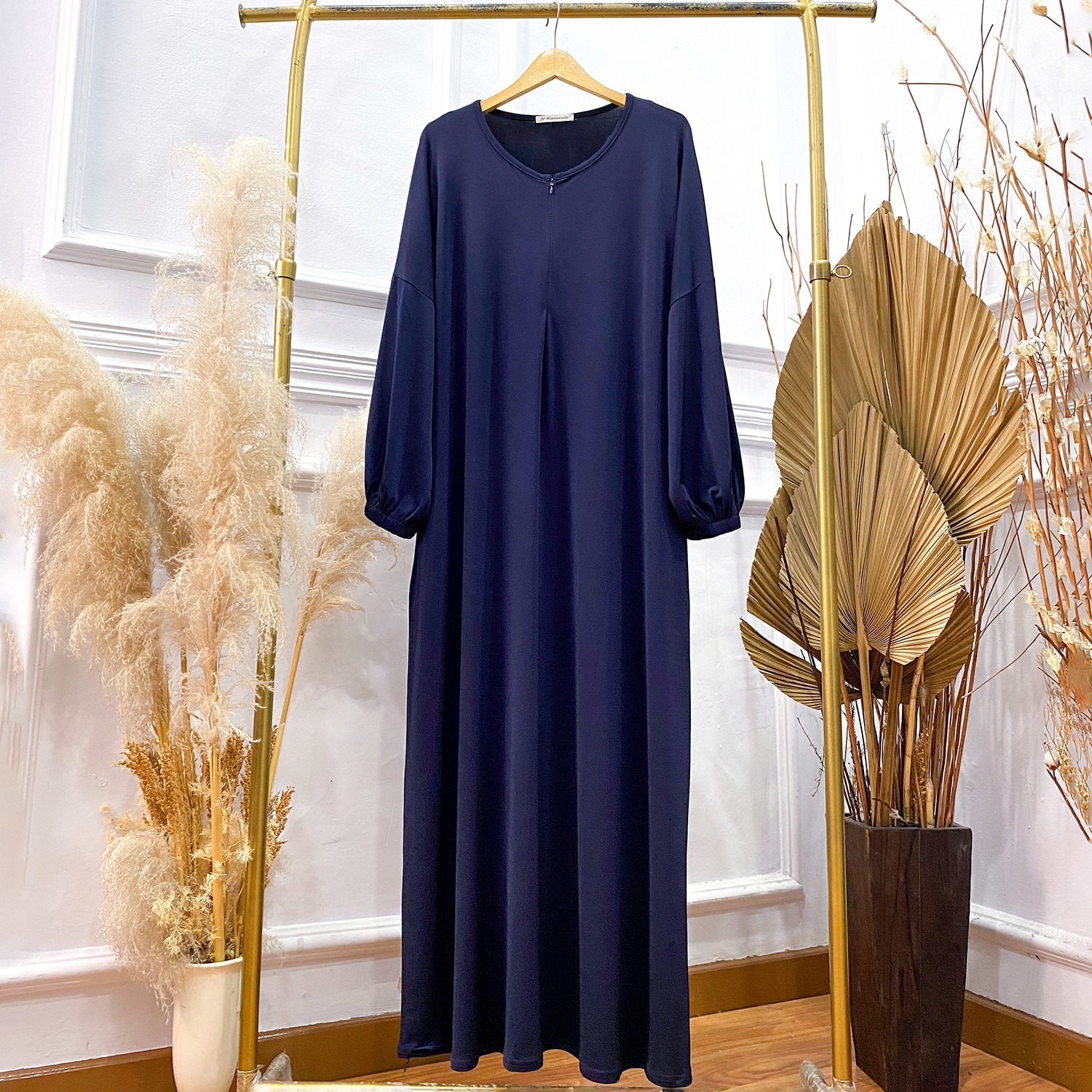 Abaya Shireen Jersey Dress - Gamis  Abaya Polos Jumbo Oversized Daily Adem Stretchable Busui Friendly