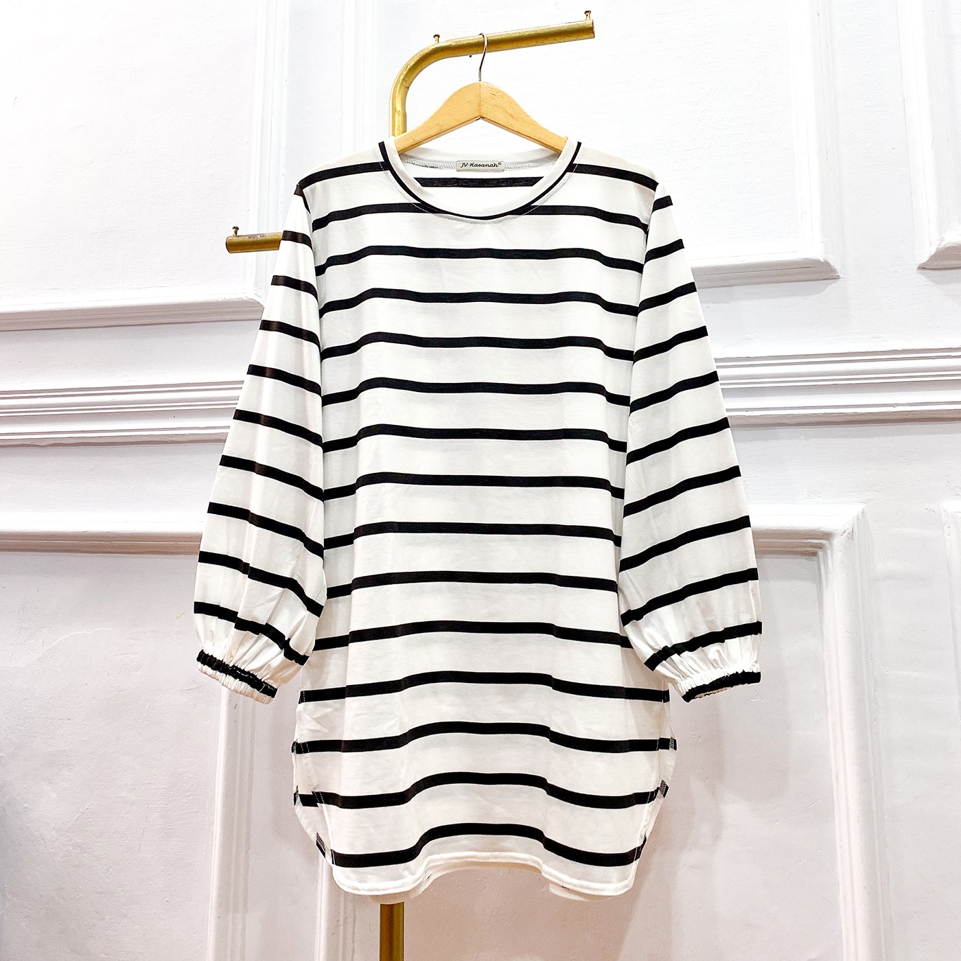 Top Baju Kurung Big Stripe Series - Atasan Salur Jumbo Terbaru Wanita Daily