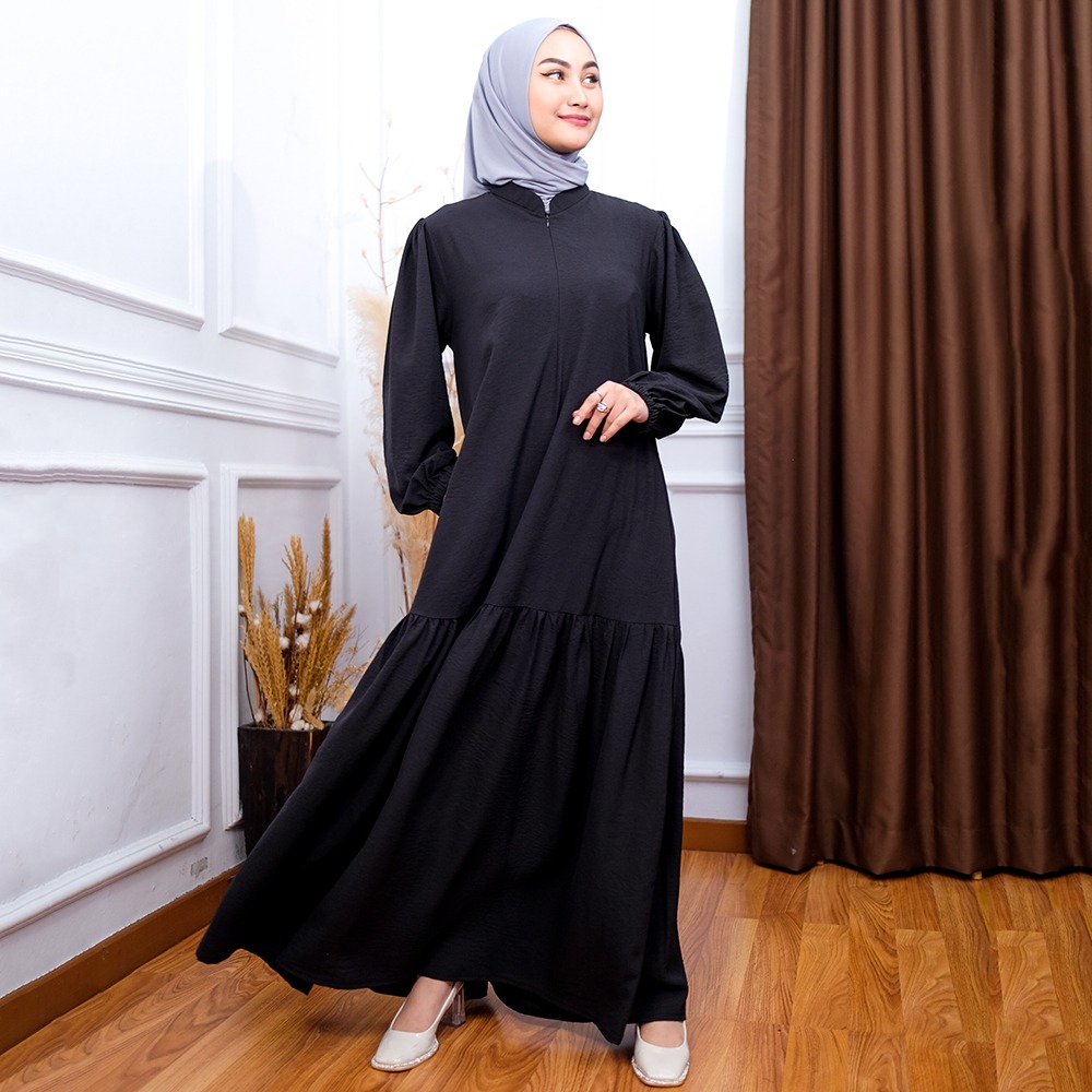 Bianca Ruffle Crinkle Dress - Gamis Susun Crinkle Airflow
