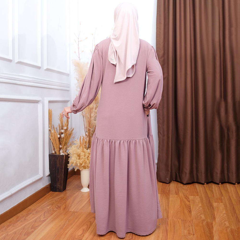 Bianca Ruffle Crinkle Dress - Gamis Susun Crinkle Airflow