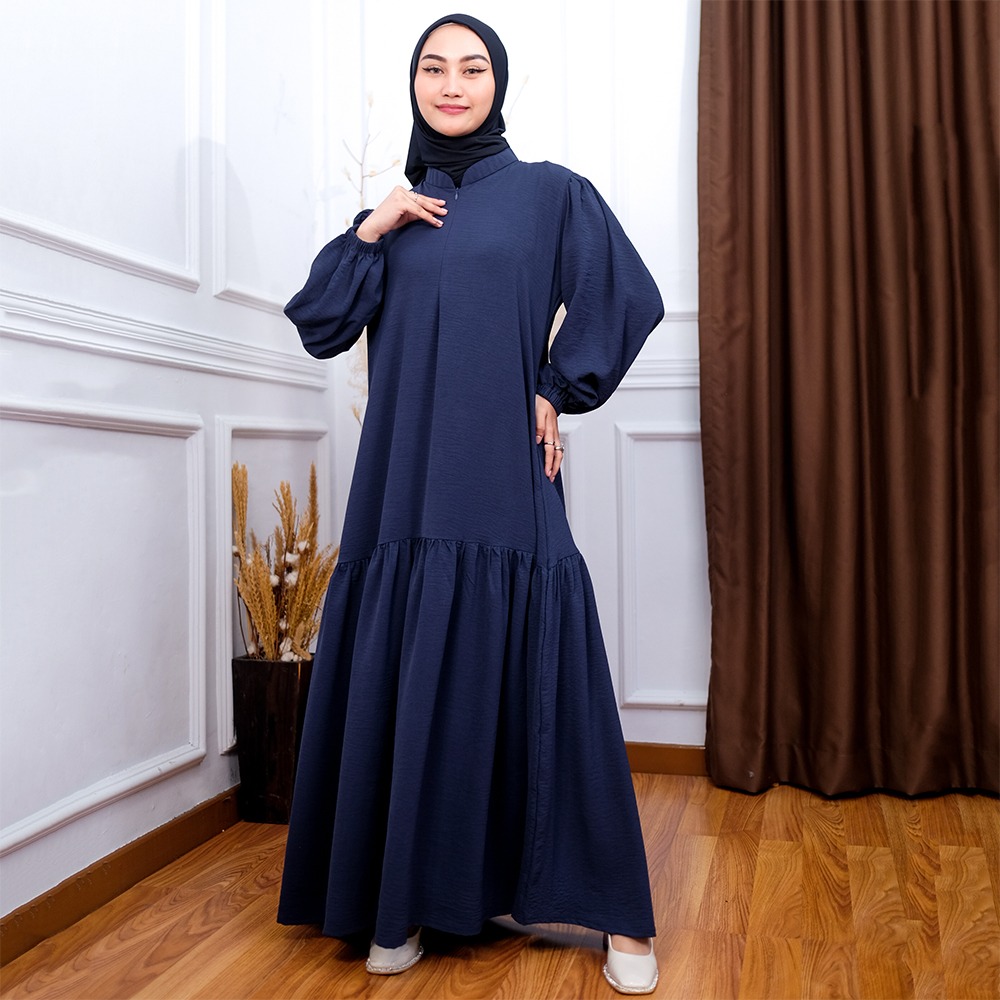 Bianca Ruffle Crinkle Dress - Gamis Susun Crinkle Airflow