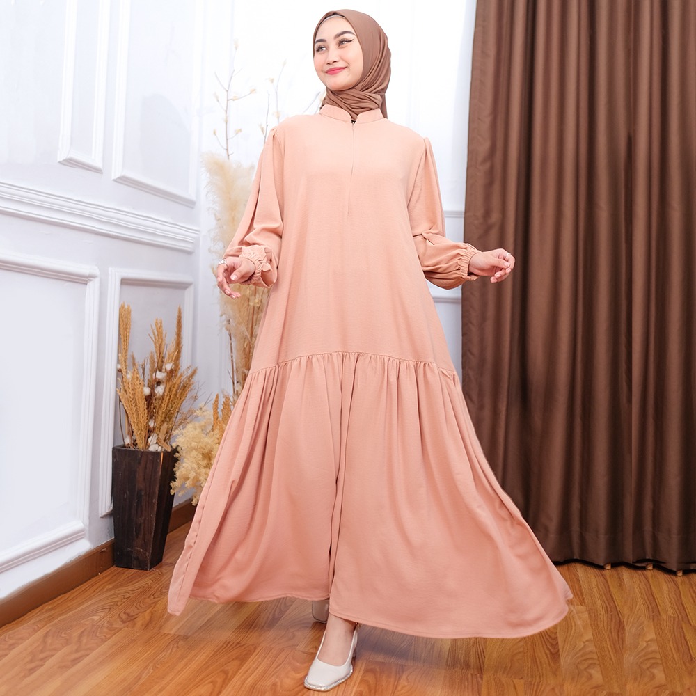 Bianca Ruffle Crinkle Dress - Gamis Susun Crinkle Airflow