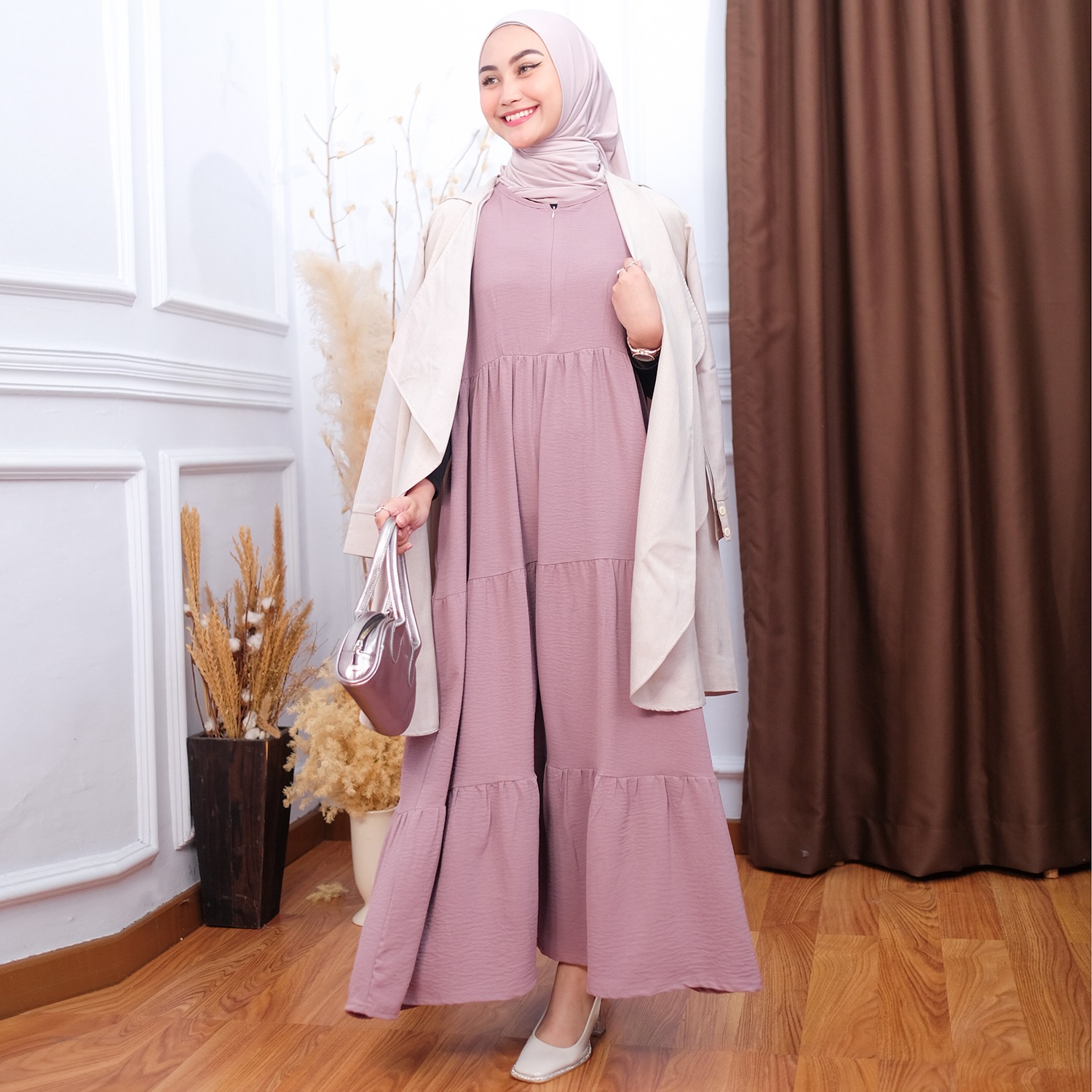 Elle Sleeveless Crinkle Dress - Kensy Susun Busui Friendly Allsize