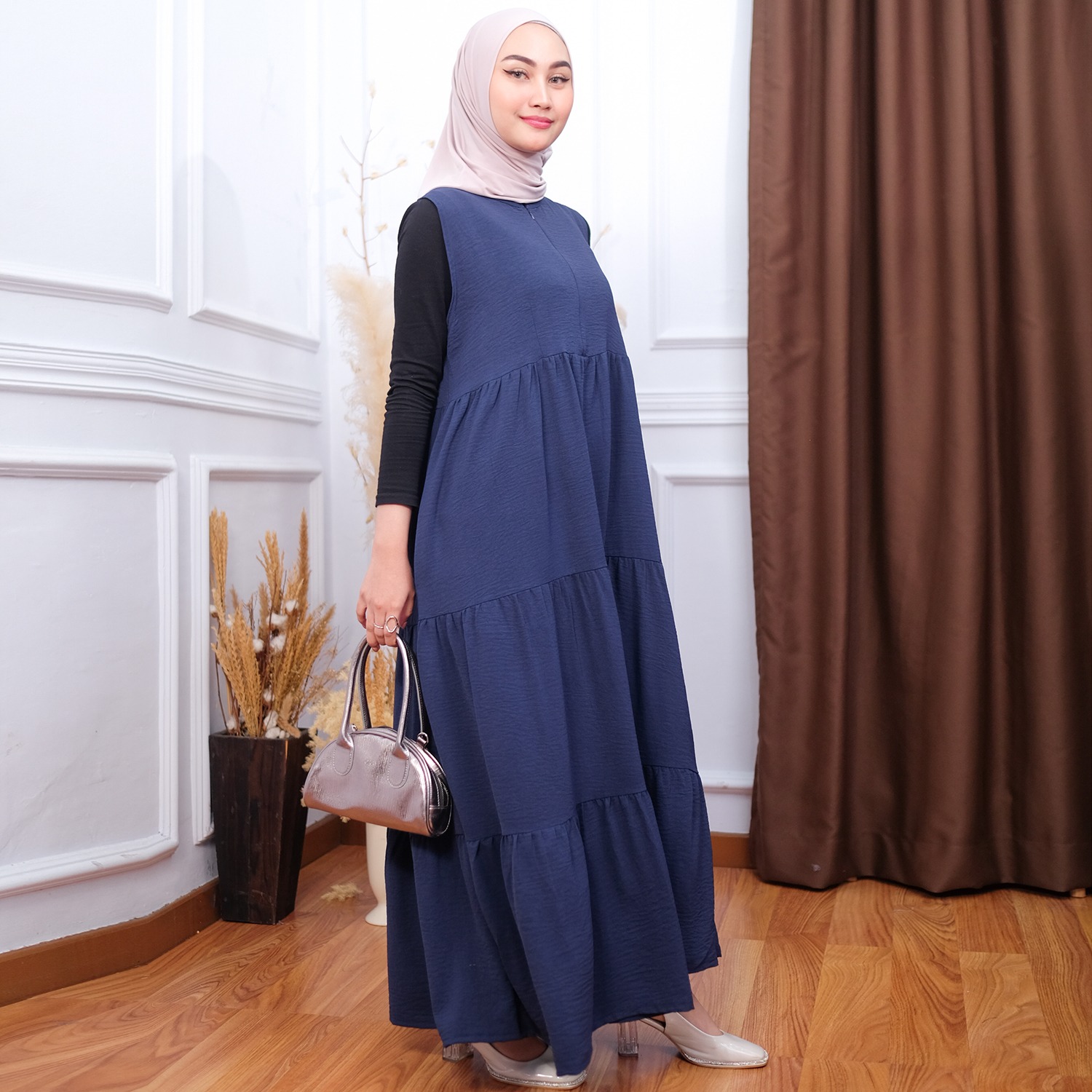 Elle Sleeveless Crinkle Dress - Kensy Susun Busui Friendly Allsize