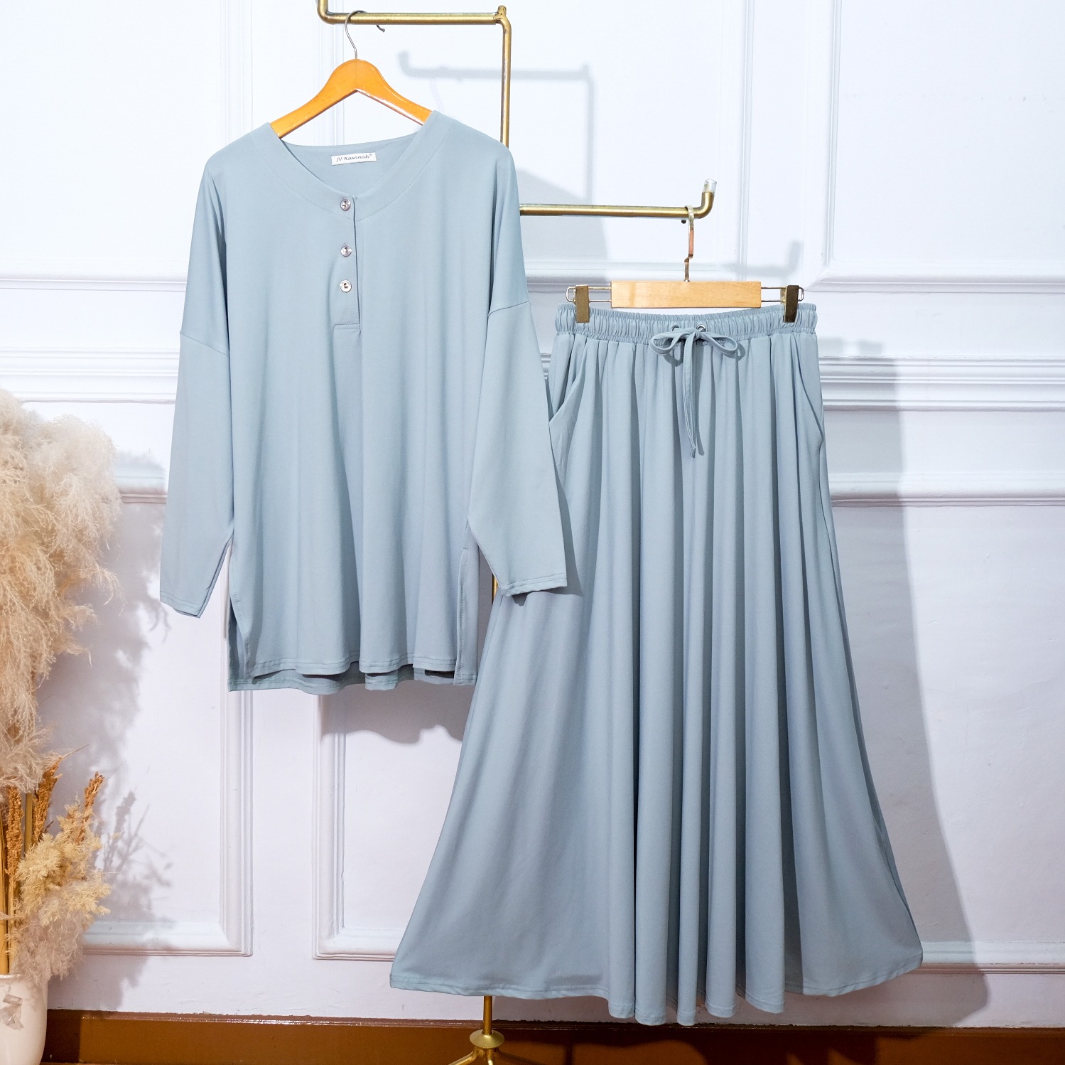 Setelan Rayon Spandex Rok dan Kulot Jumbo - JV Hasanah Gamila Rayon Spandex Set Rok and Culottes