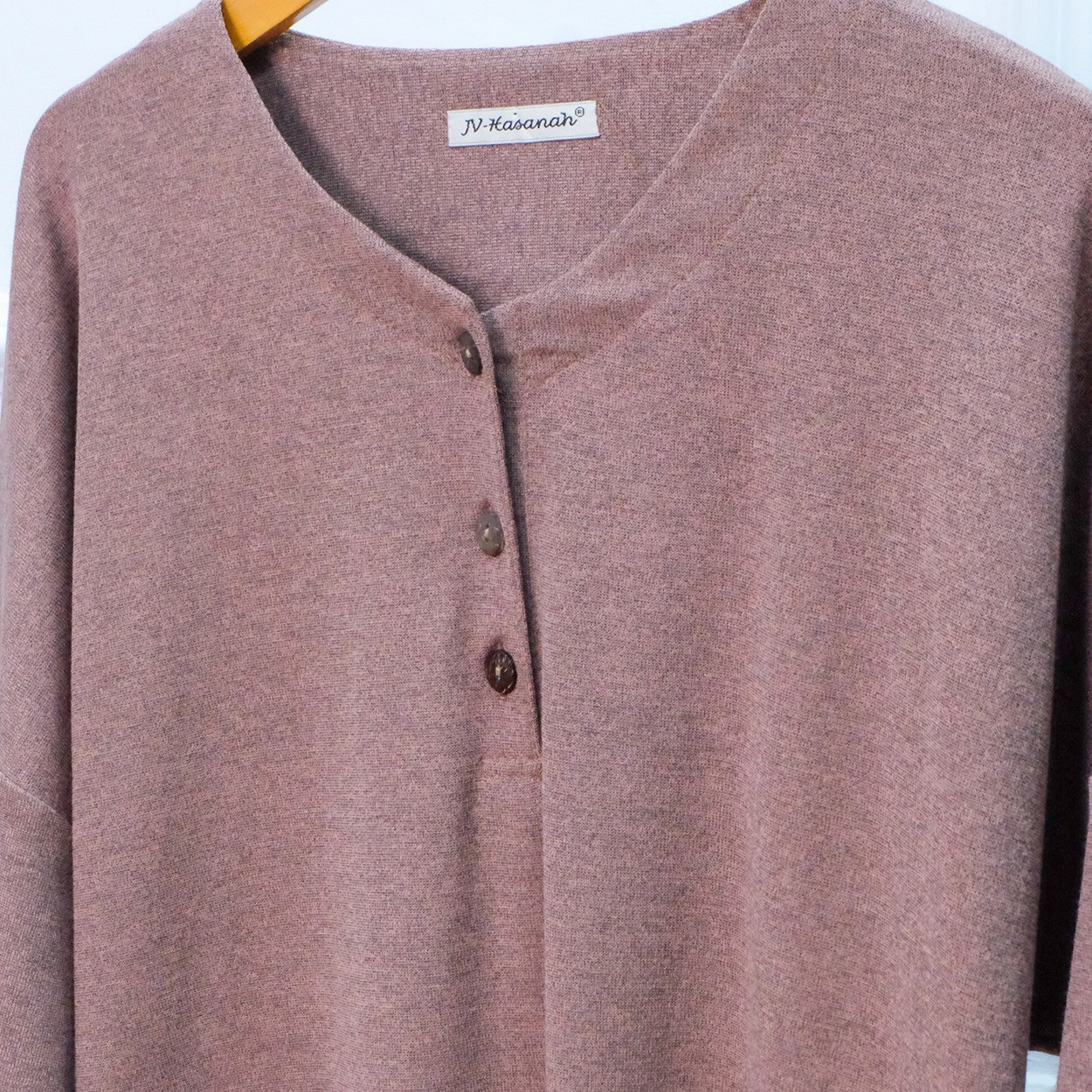 Setelan Baju Kancing Batwing Celana Kulot dan Rok Full Karet - JV Hasanah Gamila Oneset Pants Corduroy Abstract