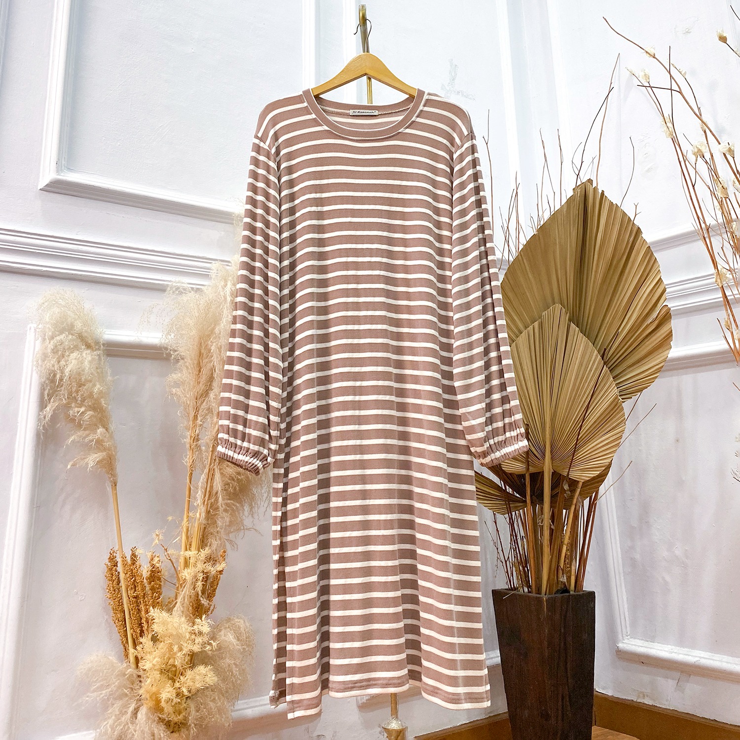 Tunic Kaos Misty Big Stripe - Tunik Kaos Daily Salur Besar