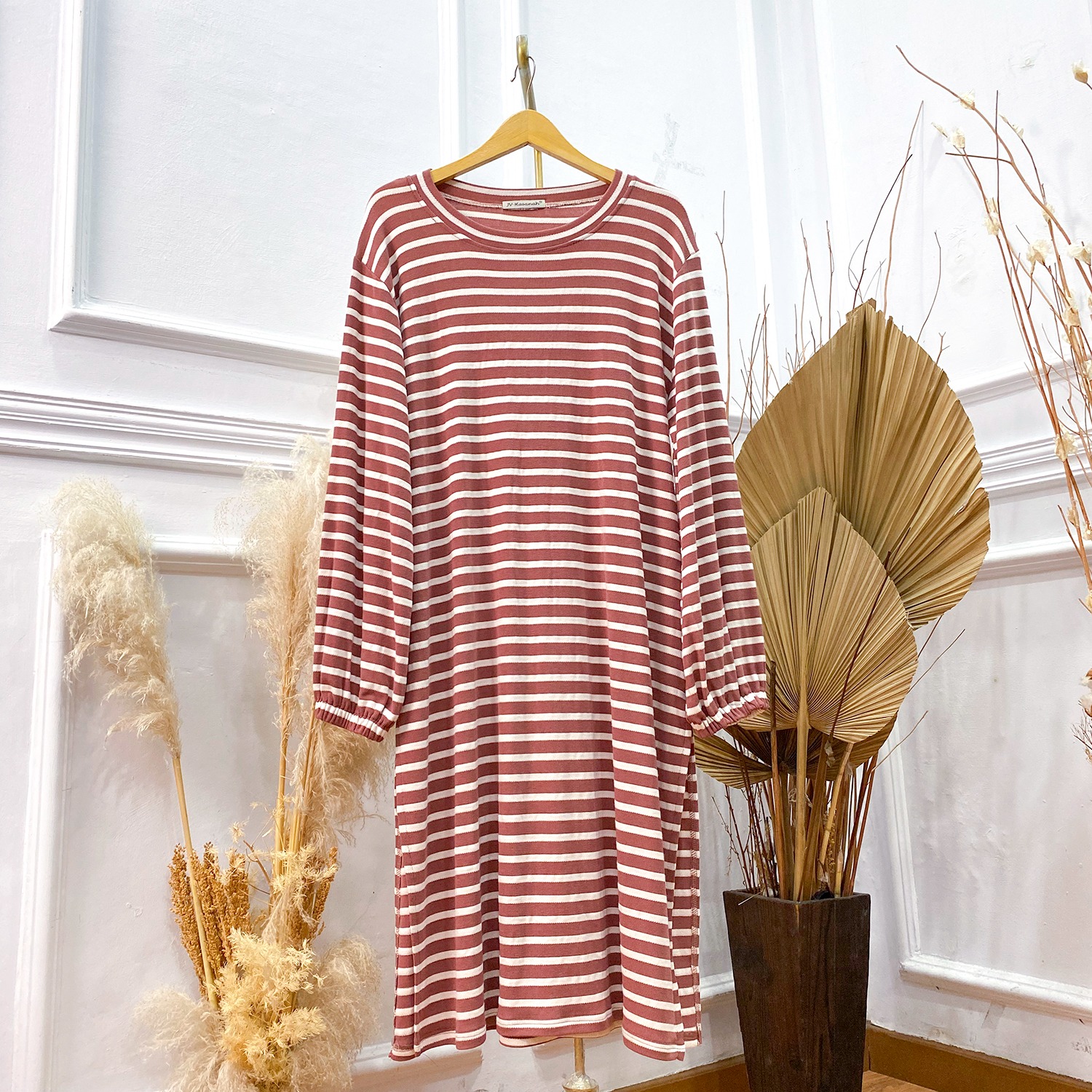 Tunic Kaos Misty Big Stripe - Tunik Kaos Daily Salur Besar