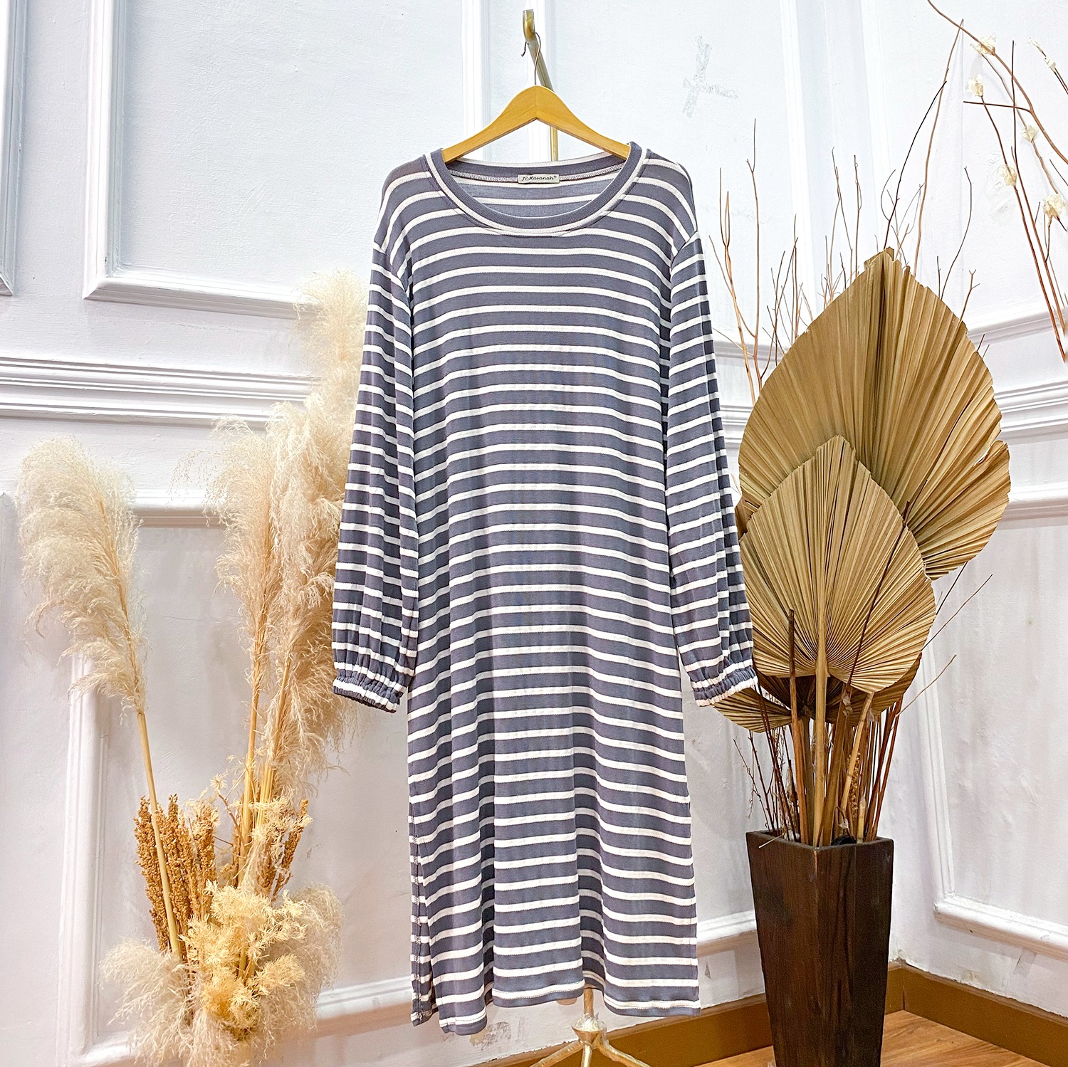 Tunic Kaos Misty Big Stripe - Tunik Kaos Daily Salur Besar