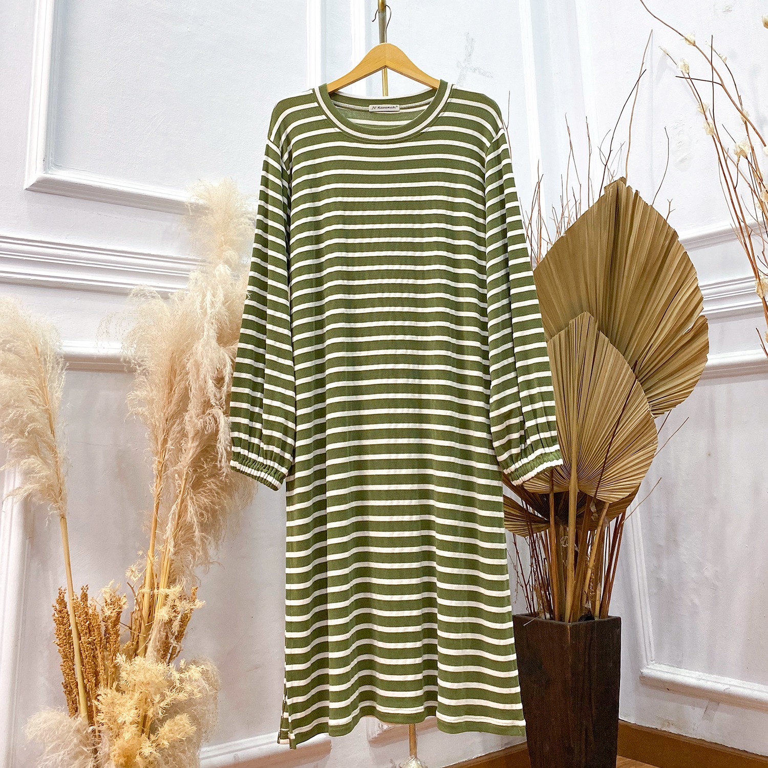 Tunic Kaos Misty Big Stripe - Tunik Kaos Daily Salur Besar