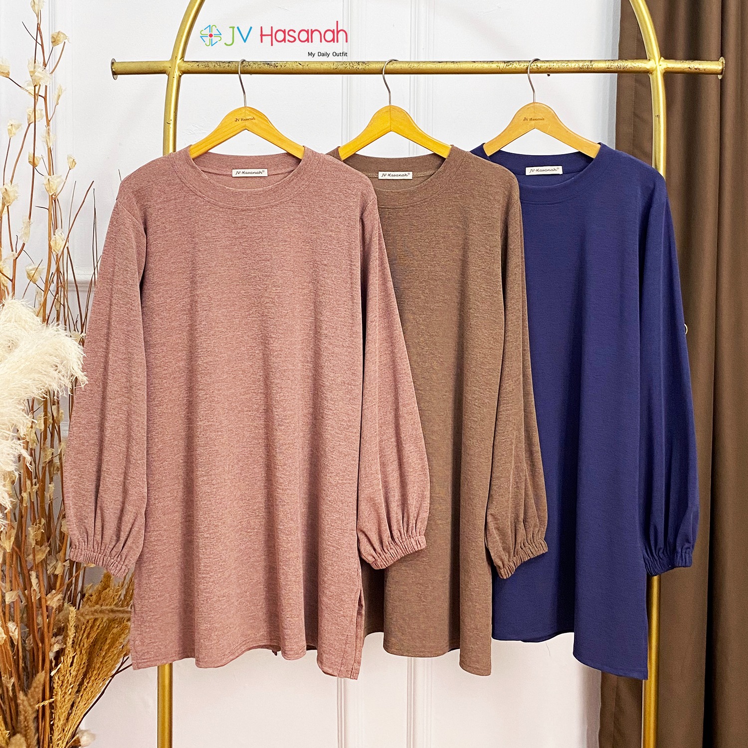 Oneset Rok Serut Atasan Jumbo Abstract - Setelan Rok Baju Kurung Corduroy
