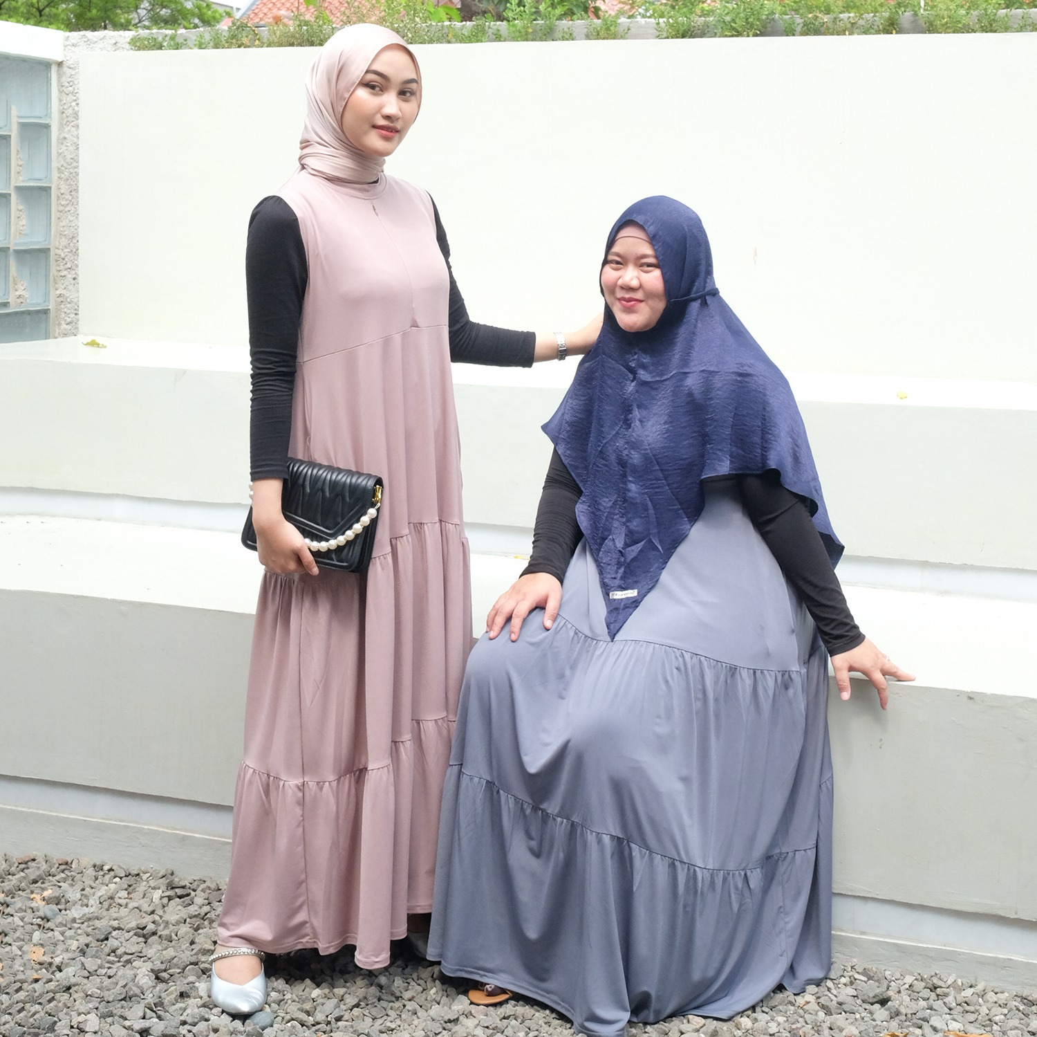 Sheilla Ruffle Sleeveless Jersey Dress - Gamis Susun Tanpa Lengan Busui Friendly