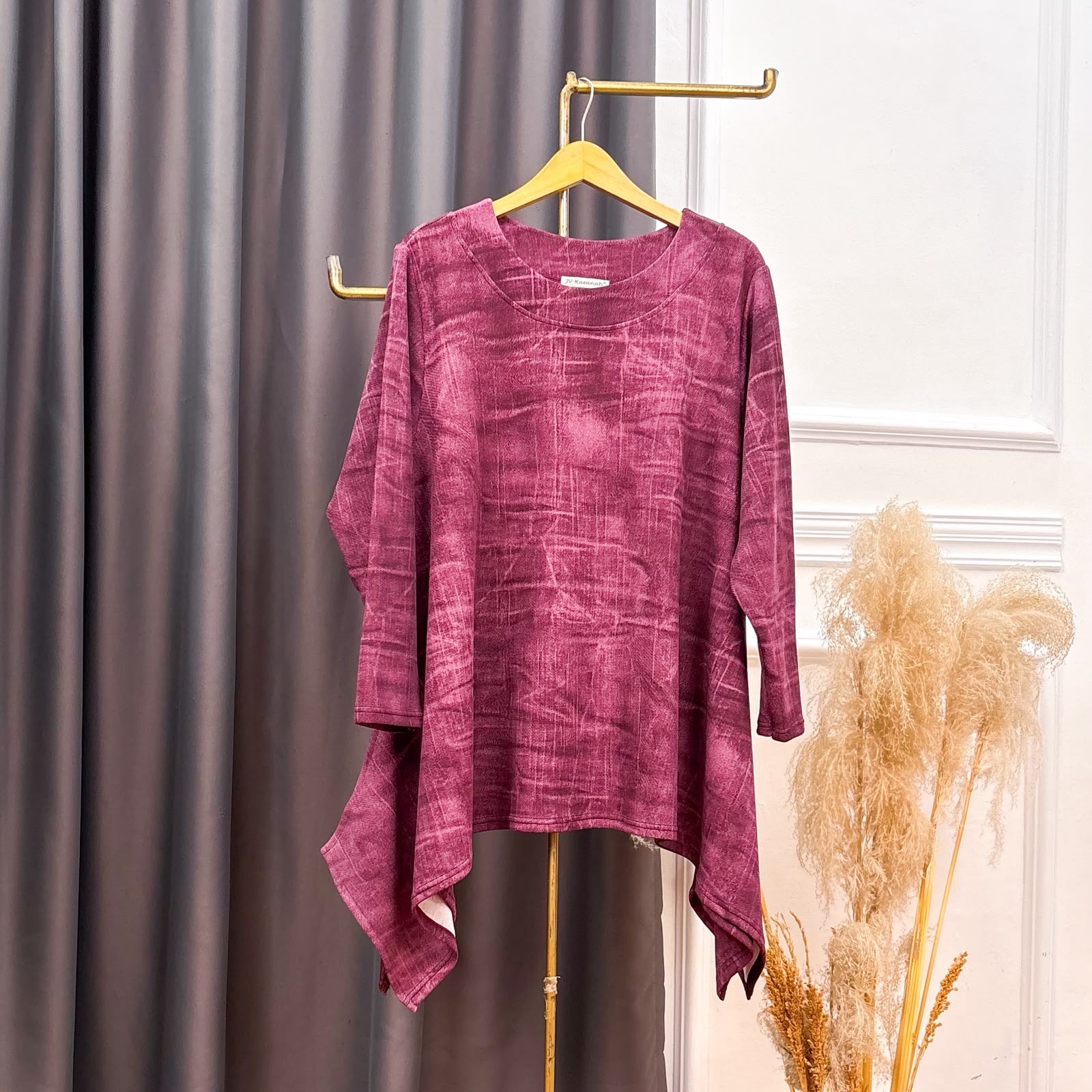 Oneset Rok Kulot Simple Brush Jumbo - JV Hasanah Simple Rok Kulot Brush Series Jumbo